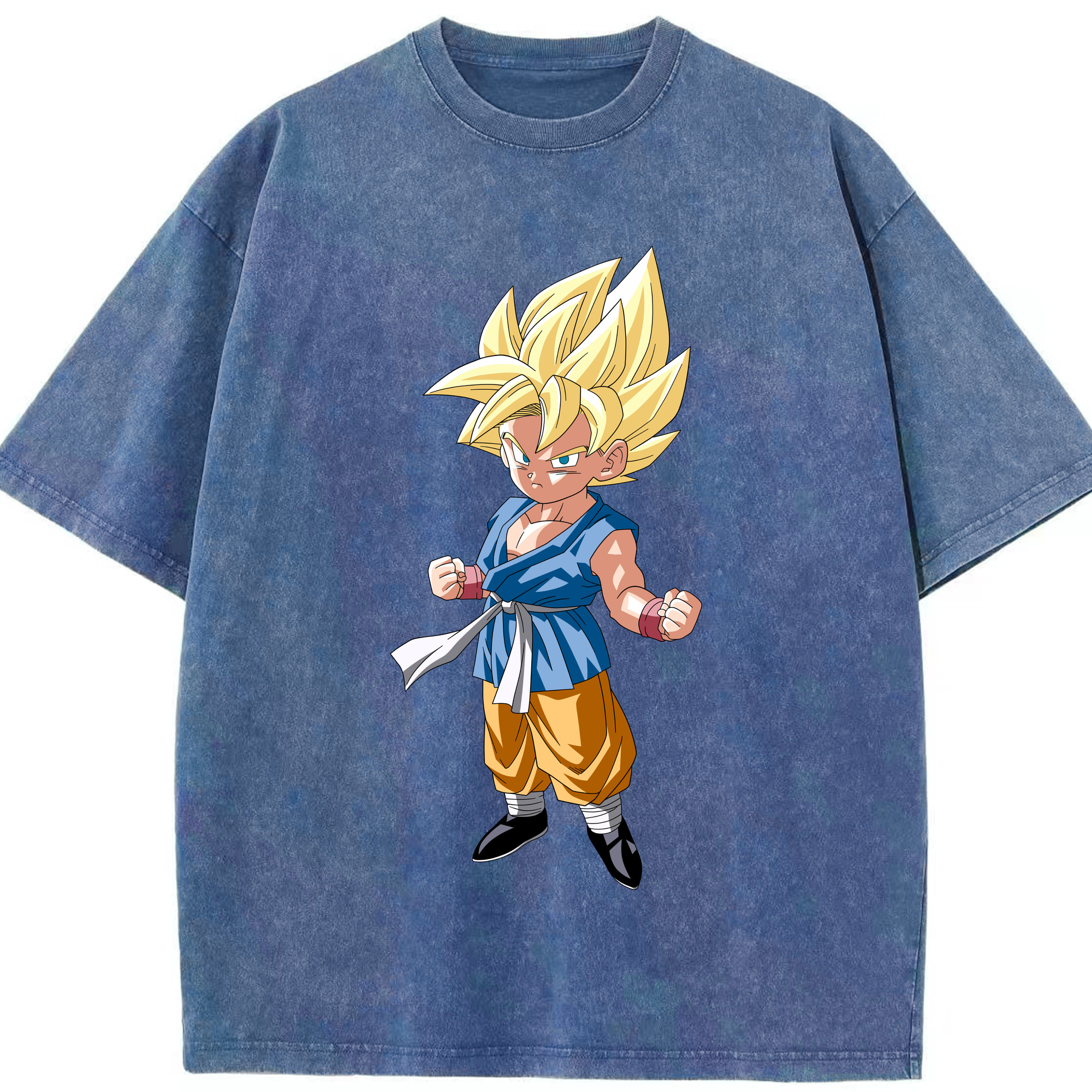 （画像用） ドラゴンボール 孫 悟飯（そんごはん）DRAGON BALL Son Gohan 綿100% ヴィンテージ風 半袖Tシャツ（フロントプリント）