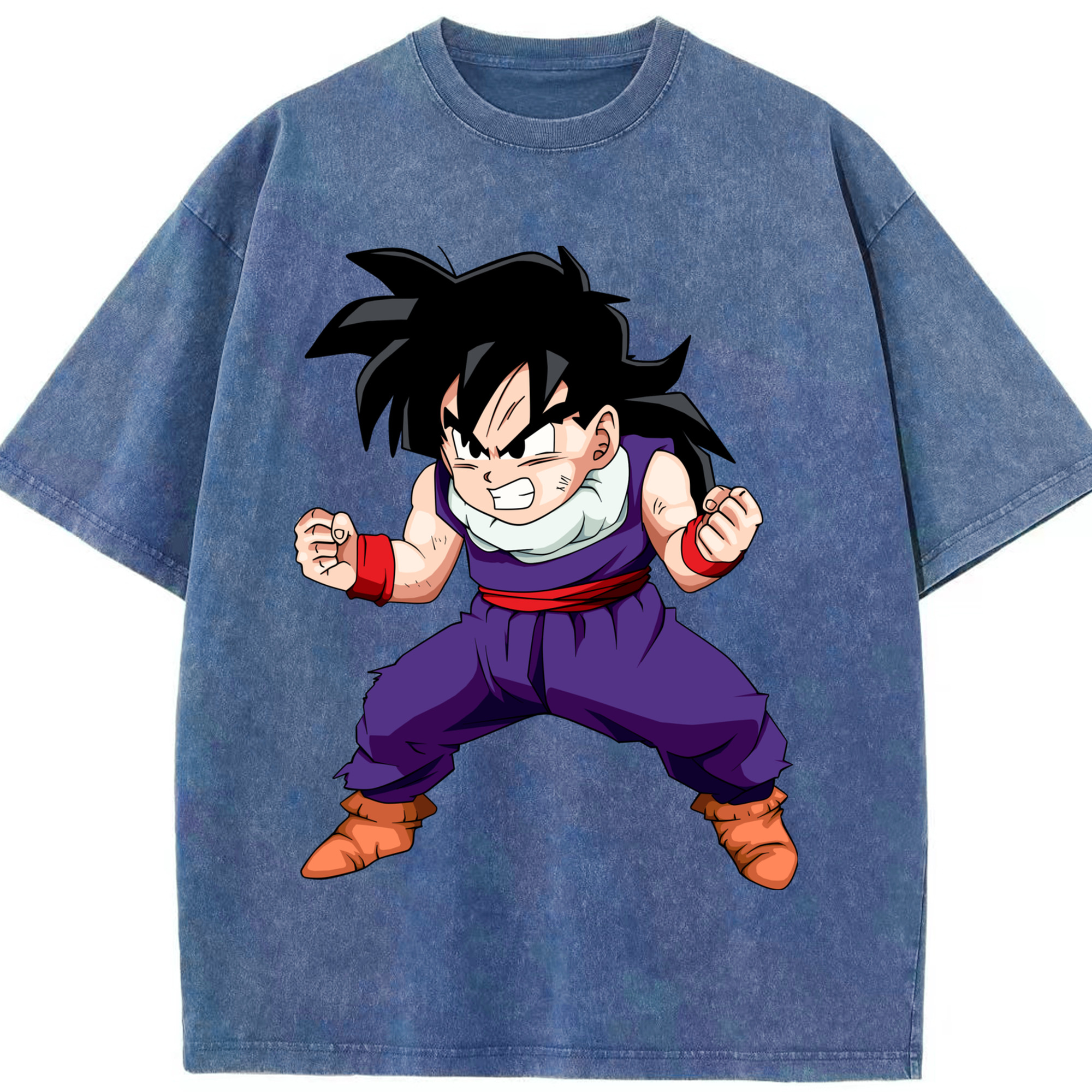 （画像用） ドラゴンボール 孫 悟飯（そんごはん）DRAGON BALL Son Gohan 綿100% ヴィンテージ風 半袖Tシャツ（フロントプリント）