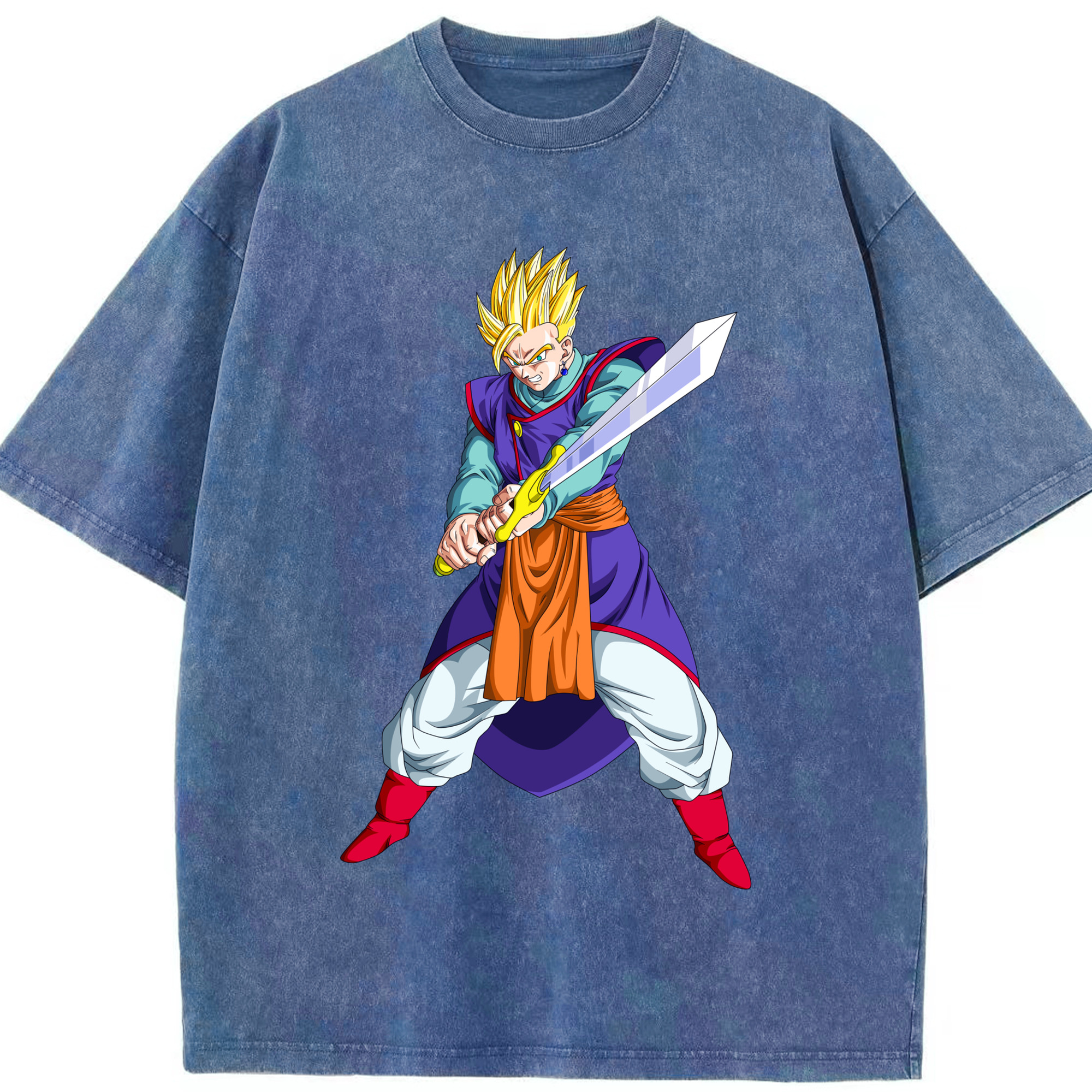 （画像用） ドラゴンボール 孫 悟飯（そんごはん）DRAGON BALL Son Gohan 綿100% ヴィンテージ風 半袖Tシャツ（フロントプリント）