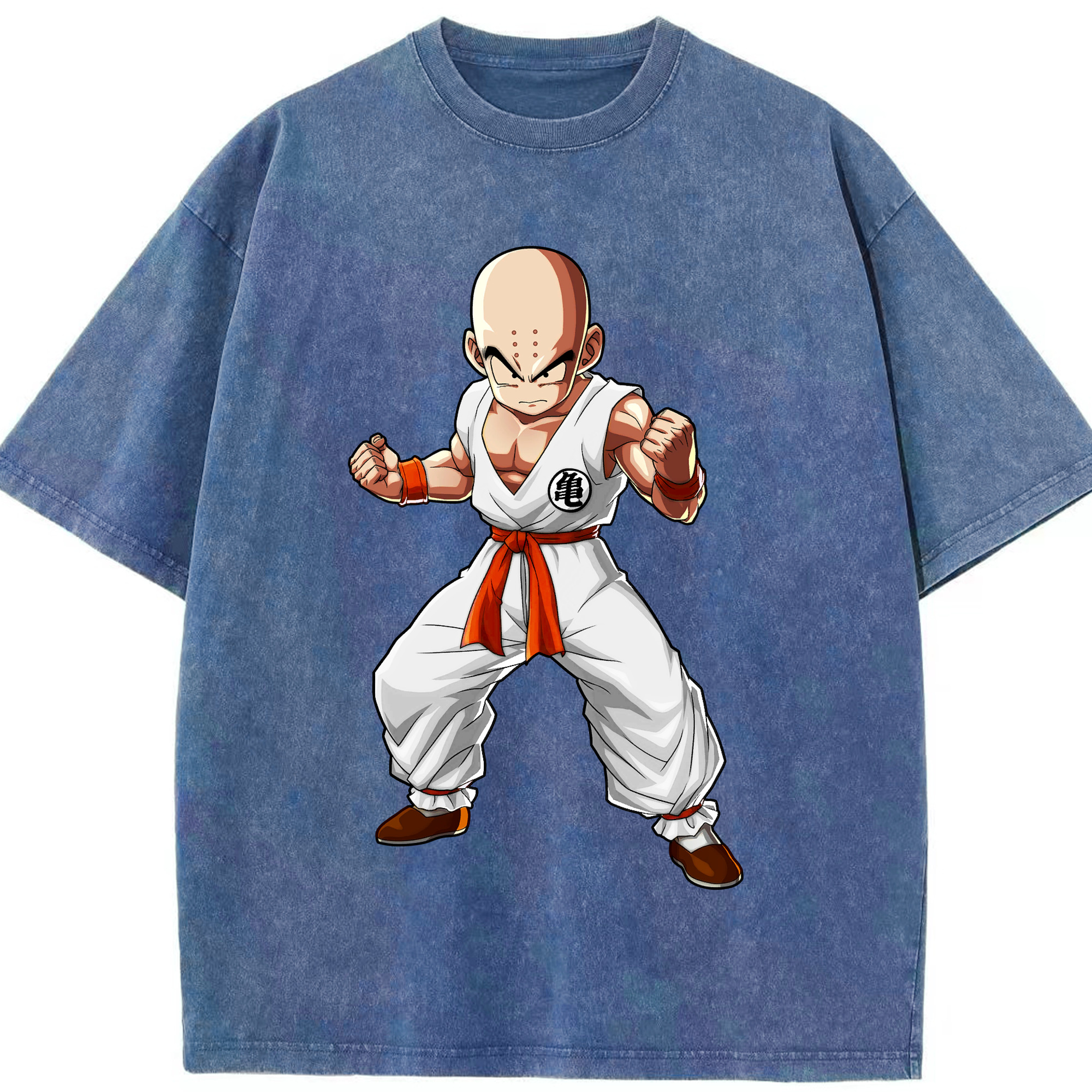 （画像用） ドラゴンボール クリリン DRAGON BALL krillin 綿100% ヴィンテージ風 半袖Tシャツ（フロントプリント）