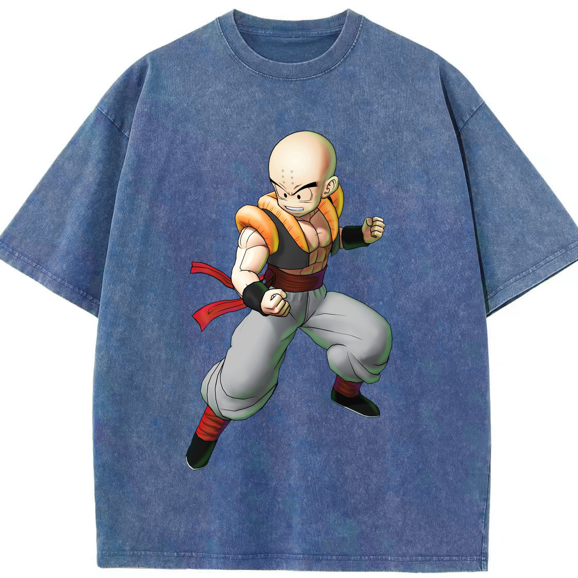 （画像用） ドラゴンボール クリリン DRAGON BALL krillin 綿100% ヴィンテージ風 半袖Tシャツ（フロントプリント）