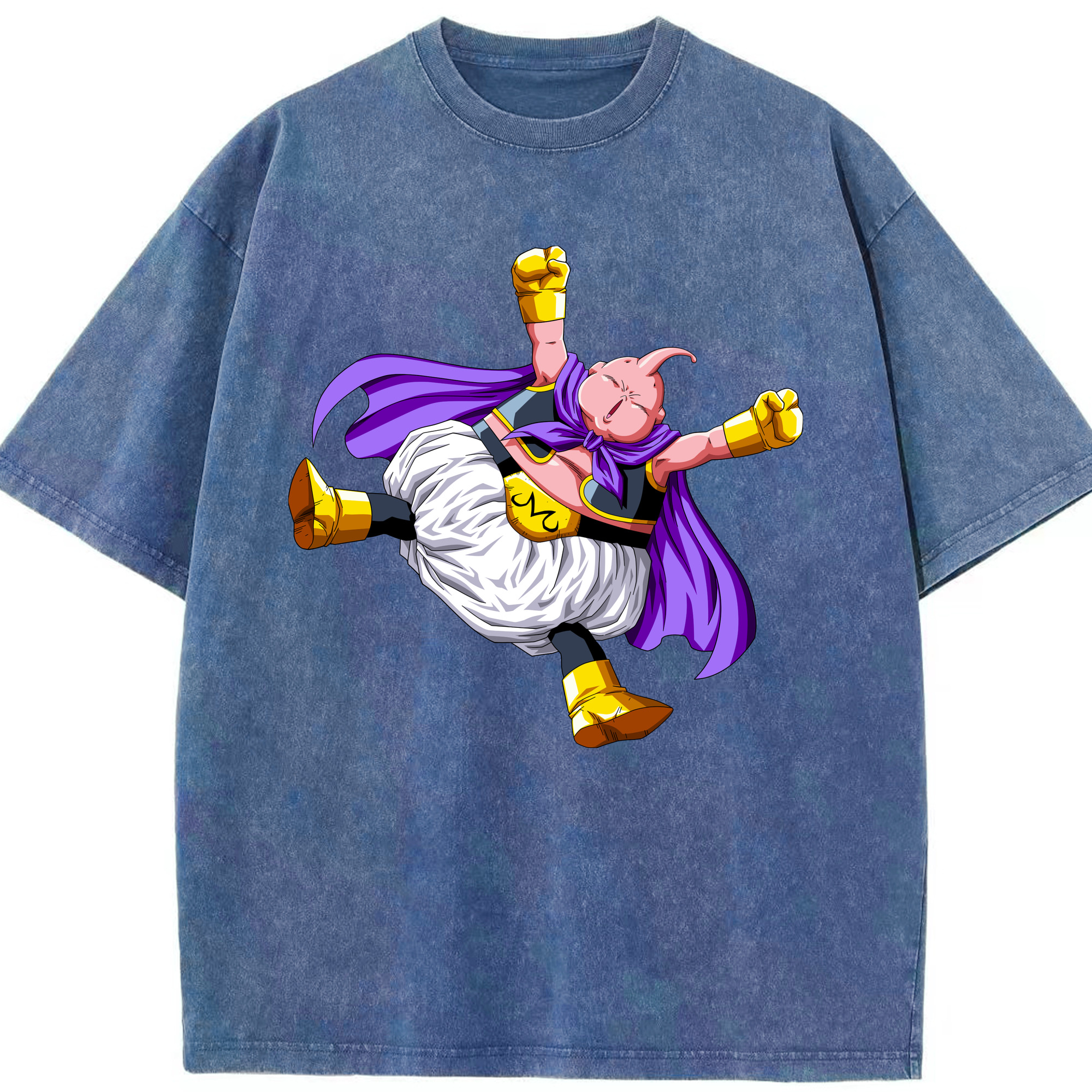 （画像用） ドラゴンボール 魔人ブウ DRAGON BALL Majin Buu 綿100% ヴィンテージ風 半袖Tシャツ（フロントプリント）
