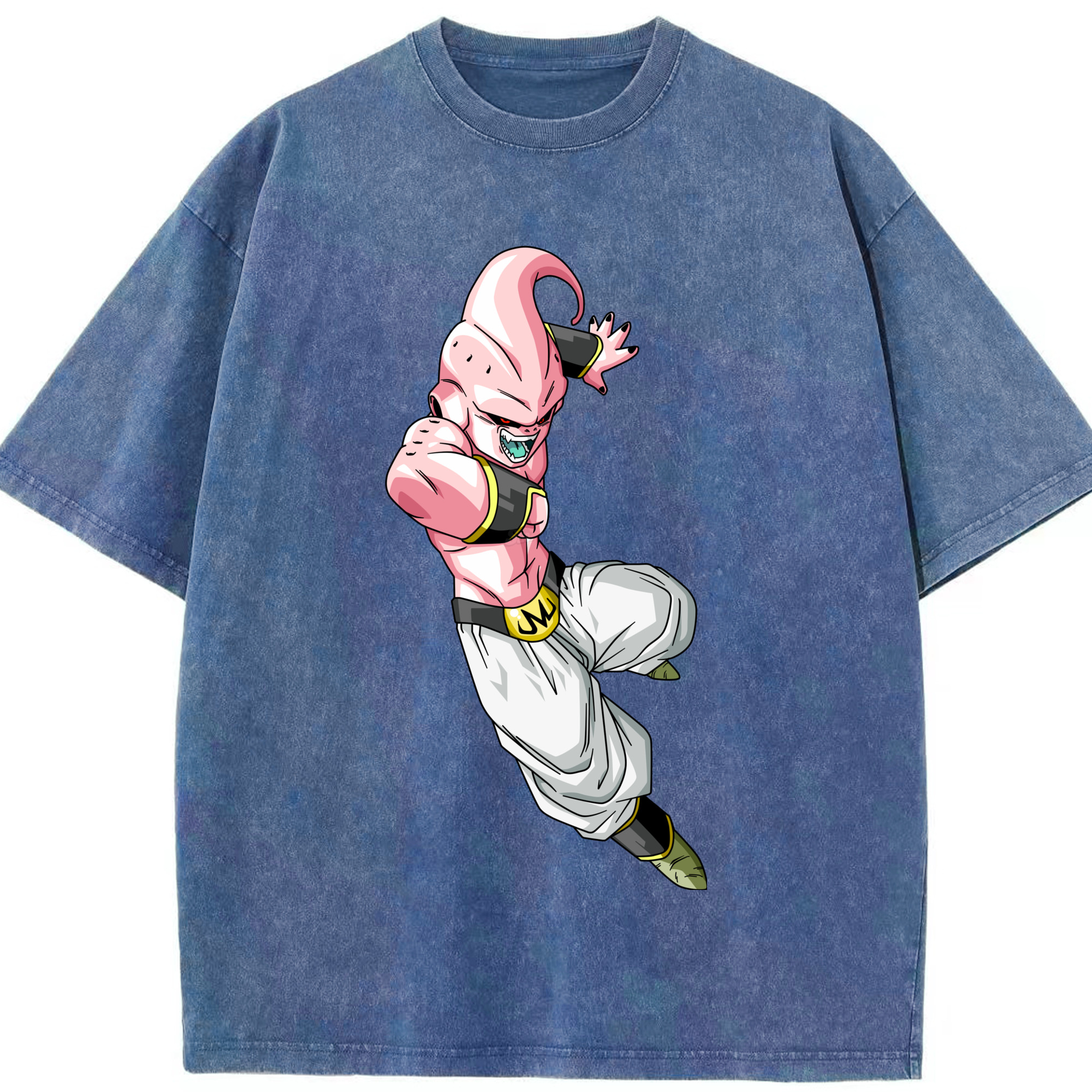 ドラゴンボール 魔人ブウ DRAGON BALL Majin Buu 綿100% ヴィンテージ風 半袖Tシャツ（フロントプリント）