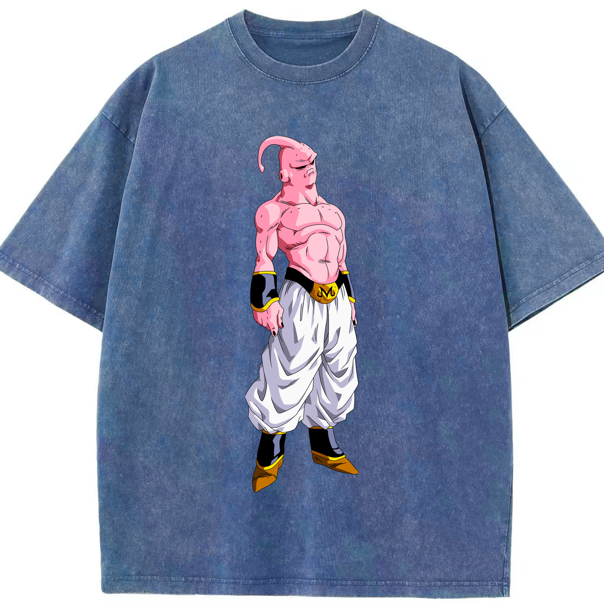 ドラゴンボール 魔人ブウ DRAGON BALL Majin Buu 綿100% ヴィンテージ風 半袖Tシャツ（フロントプリント）
