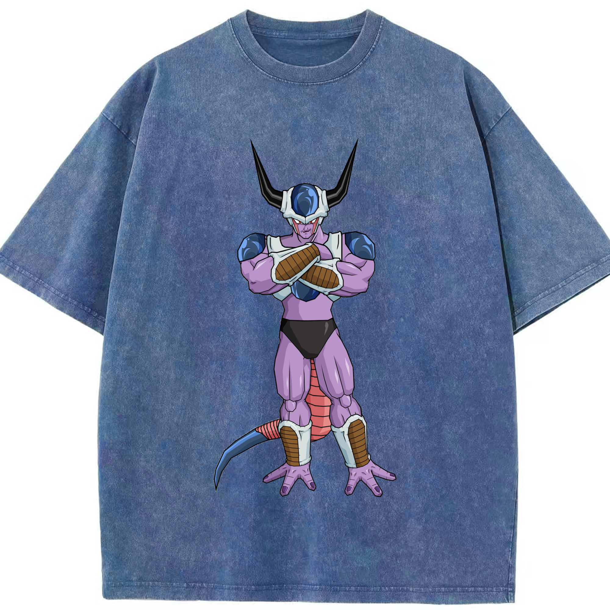 （画像用） ドラゴンボール フリーザ DRAGON BALL Frieza 綿100% ヴィンテージ風 半袖Tシャツ（フロントプリント）