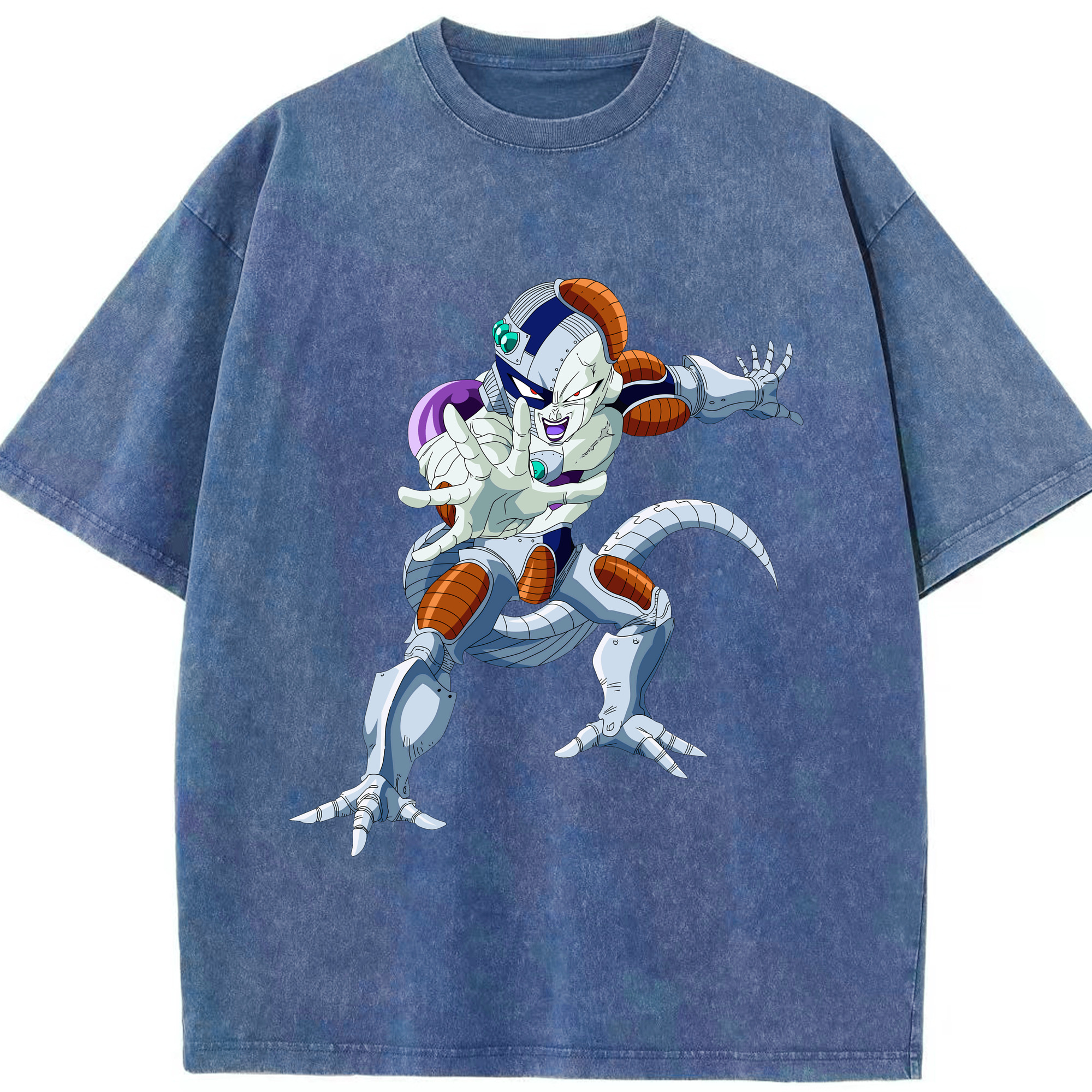 （画像用） ドラゴンボール フリーザ DRAGON BALL Frieza 綿100% ヴィンテージ風 半袖Tシャツ（フロントプリント）