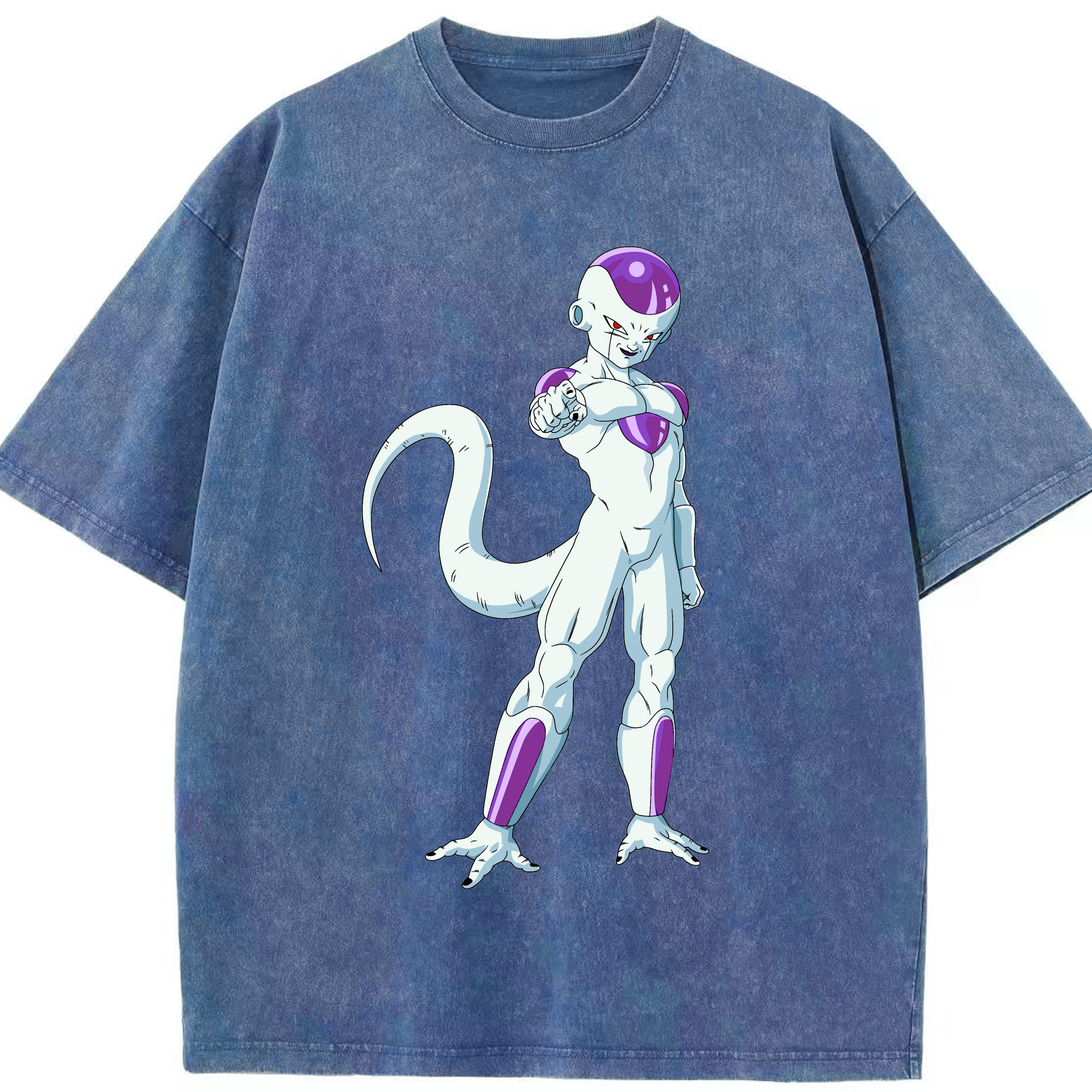 （画像用） ドラゴンボール フリーザ DRAGON BALL Frieza 綿100% ヴィンテージ風 半袖Tシャツ（フロントプリント）