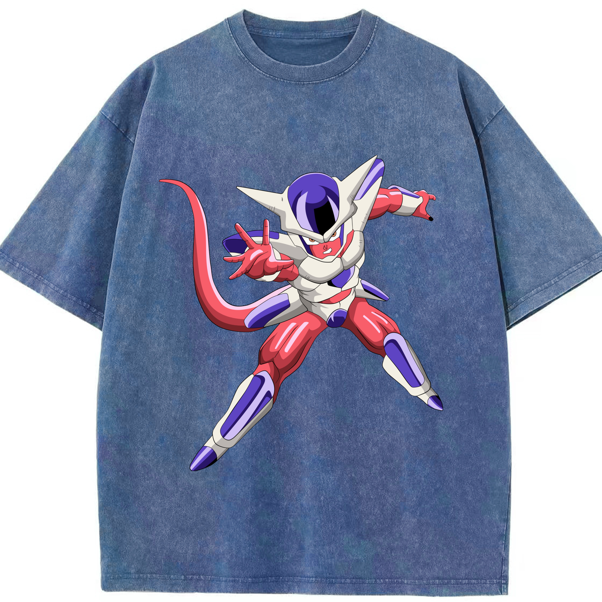 （画像用） ドラゴンボール フリーザ DRAGON BALL Frieza 綿100% ヴィンテージ風 半袖Tシャツ（フロントプリント）