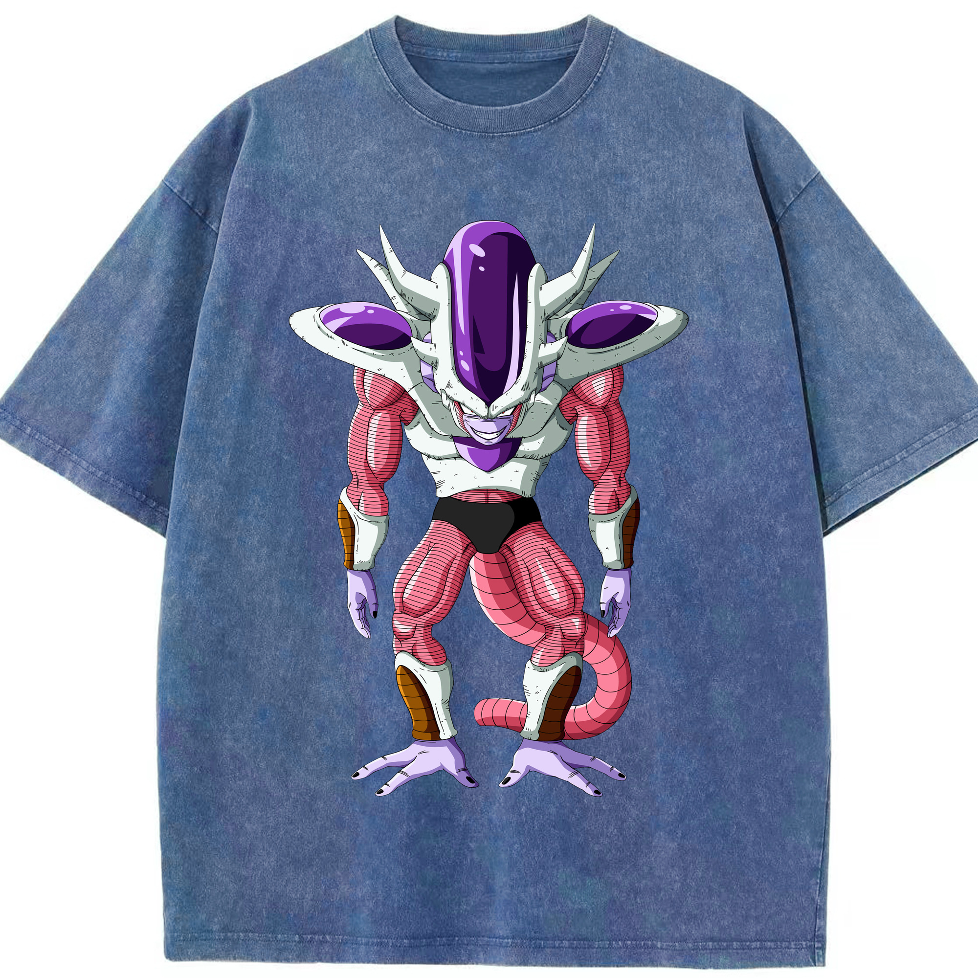 （画像用） ドラゴンボール フリーザ DRAGON BALL Frieza 綿100% ヴィンテージ風 半袖Tシャツ（フロントプリント）