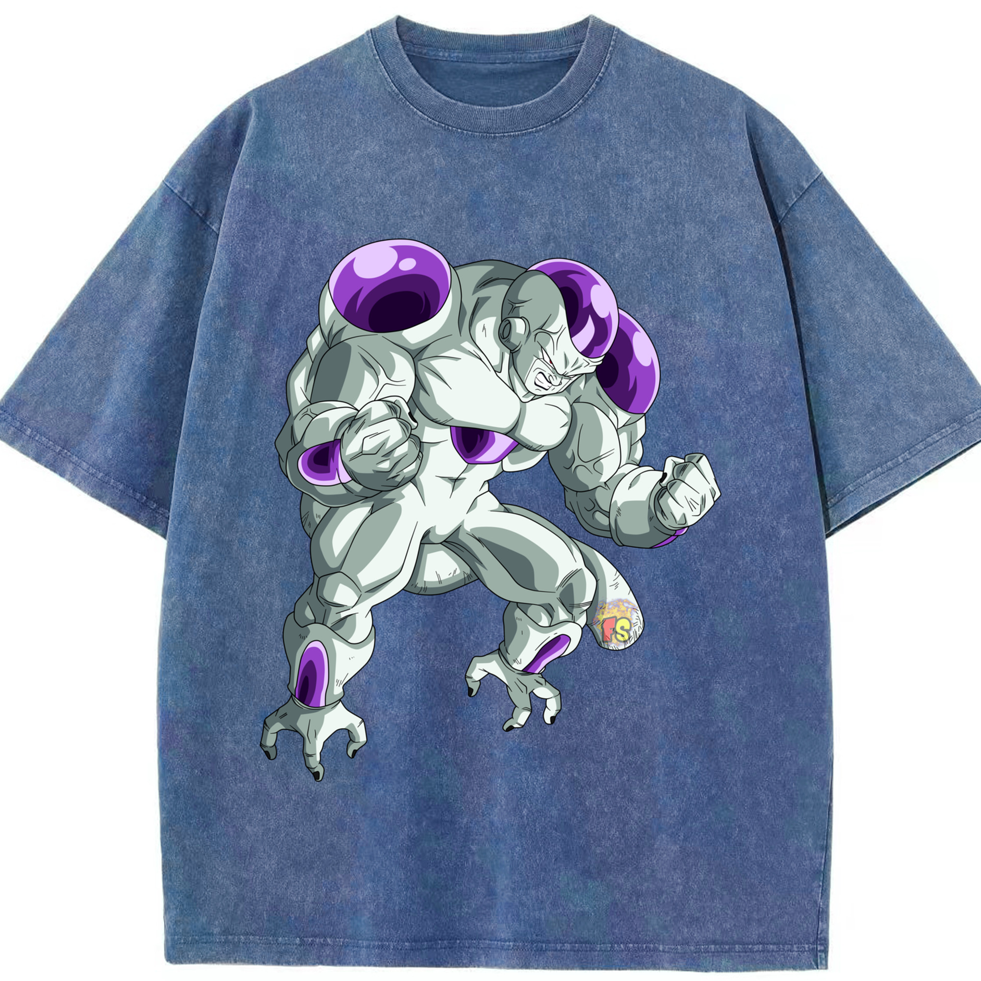 （画像用） ドラゴンボール フリーザ DRAGON BALL Frieza 綿100% ヴィンテージ風 半袖Tシャツ（フロントプリント）