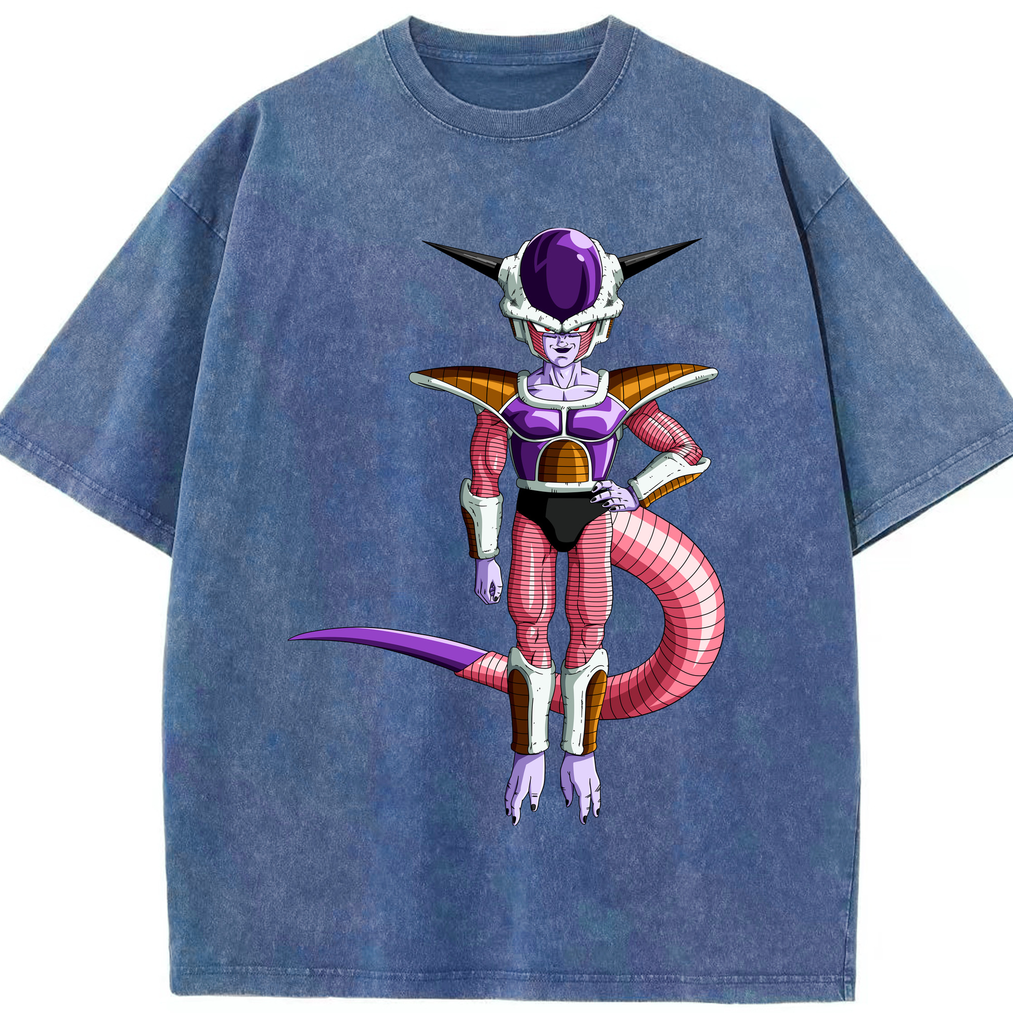 （画像用） ドラゴンボール フリーザ DRAGON BALL Frieza 綿100% ヴィンテージ風 半袖Tシャツ（フロントプリント）