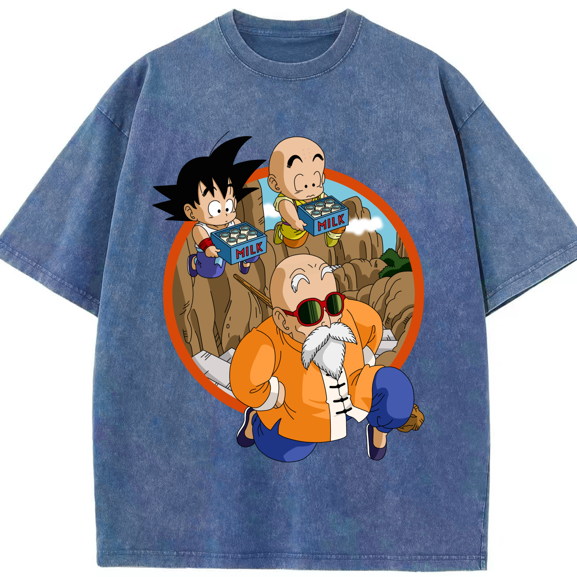 （画像用） ドラゴンボール 亀仙人（かめせんにん） DRAGON BALL Master Roshi Kame Sennin 綿100% ヴィンテージ風 半袖Tシャツ（フロントプリント）
