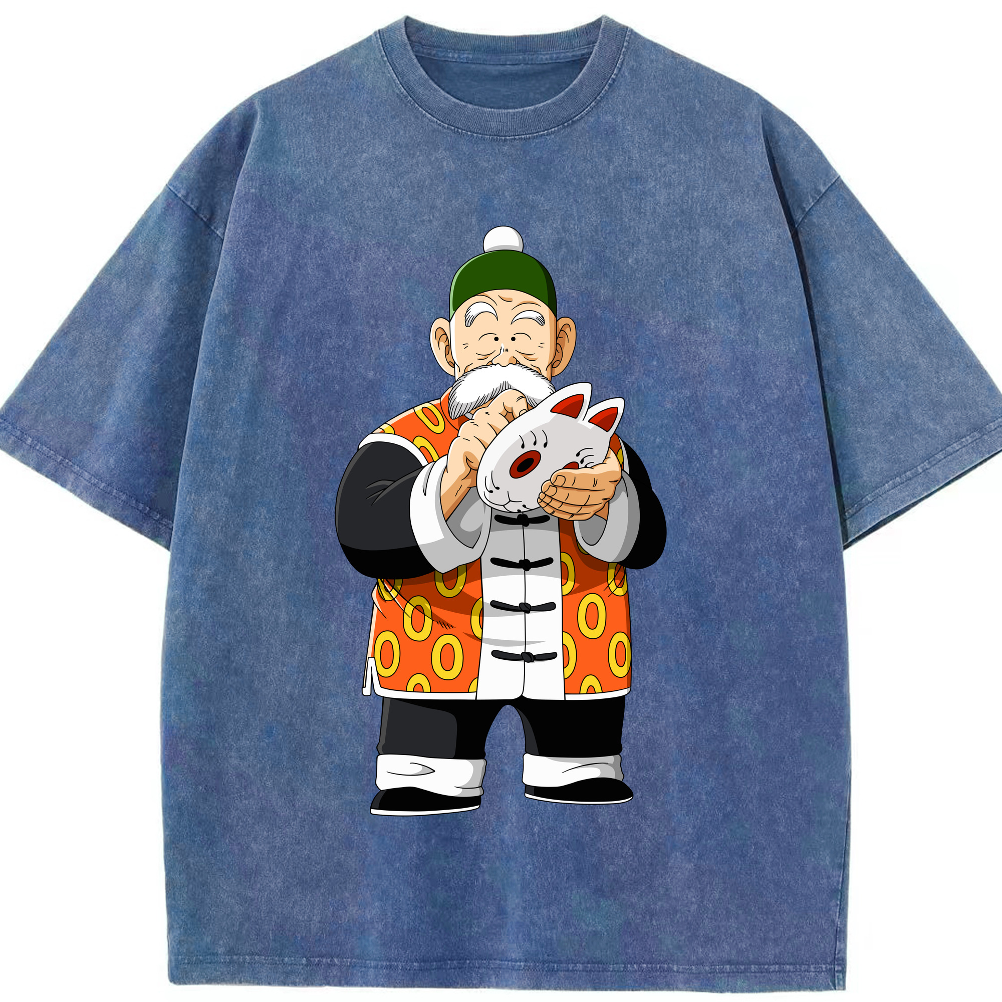 （画像用） ドラゴンボール 亀仙人（かめせんにん） DRAGON BALL Master Roshi Kame Sennin 綿100% ヴィンテージ風 半袖Tシャツ（フロントプリント）