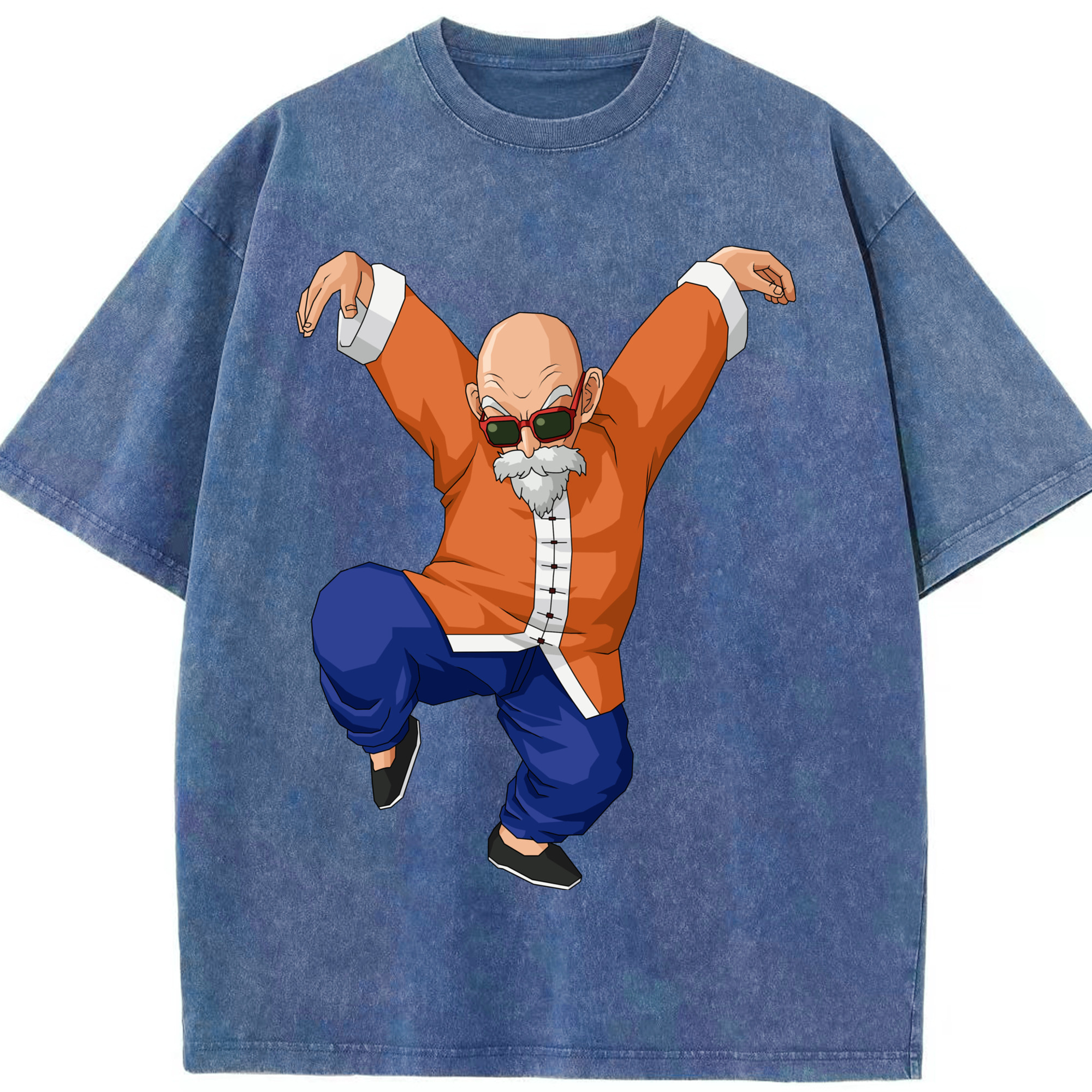 （画像用） ドラゴンボール 亀仙人（かめせんにん） DRAGON BALL Master Roshi Kame Sennin 綿100% ヴィンテージ風 半袖Tシャツ（フロントプリント）