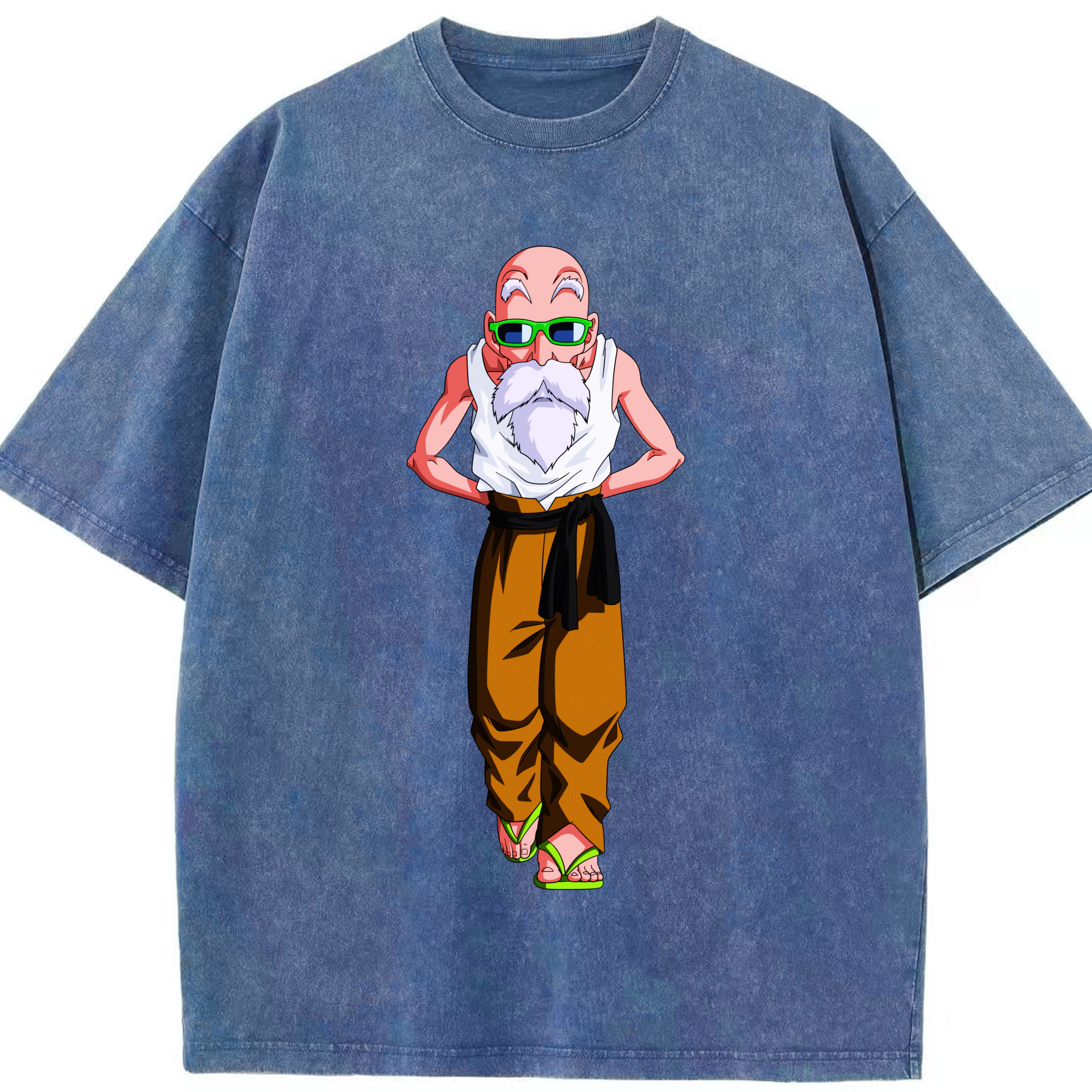 （画像用） ドラゴンボール 亀仙人（かめせんにん） DRAGON BALL Master Roshi Kame Sennin 綿100% ヴィンテージ風 半袖Tシャツ（フロントプリント）