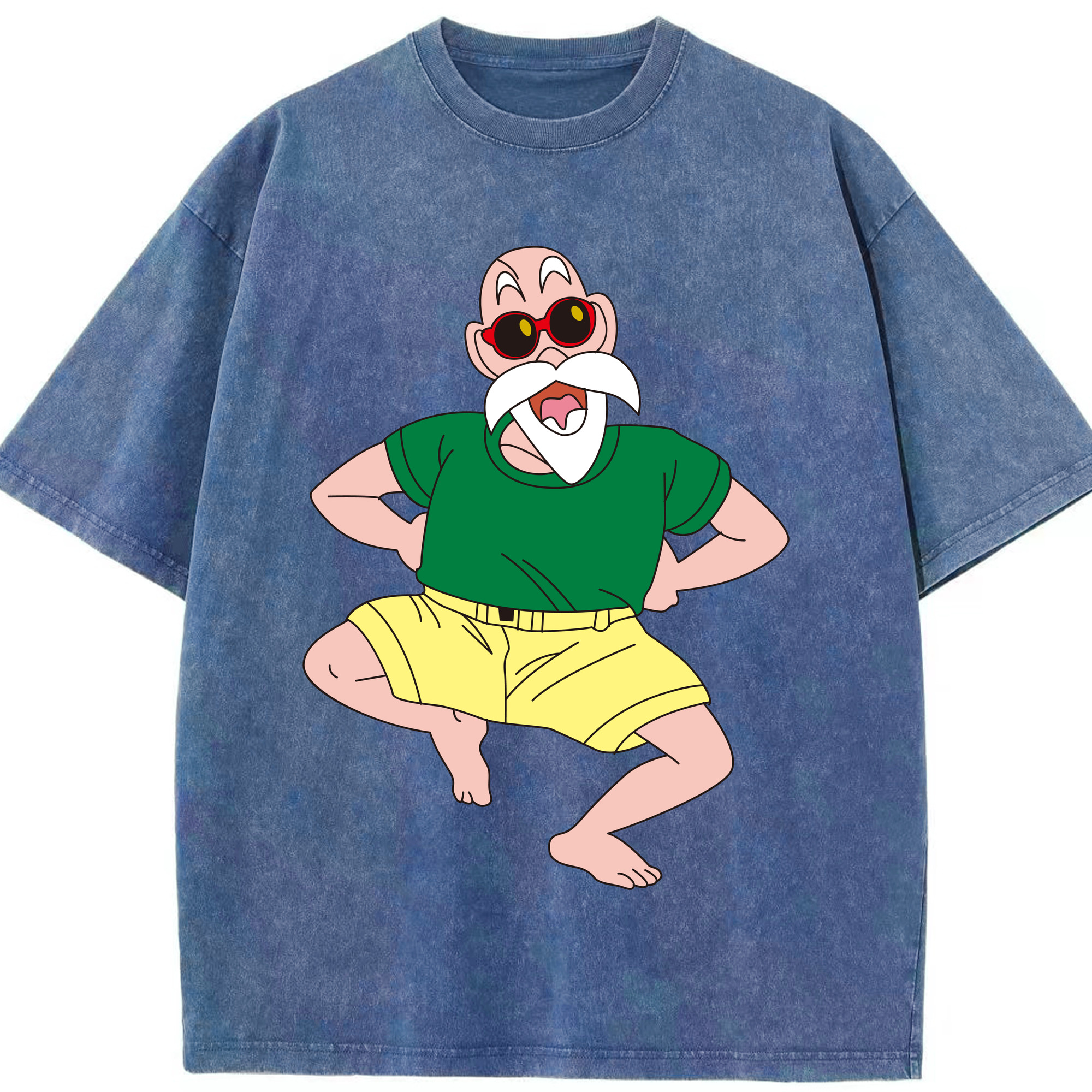 （画像用） ドラゴンボール 亀仙人（かめせんにん） DRAGON BALL Master Roshi Kame Sennin 綿100% ヴィンテージ風 半袖Tシャツ（フロントプリント）