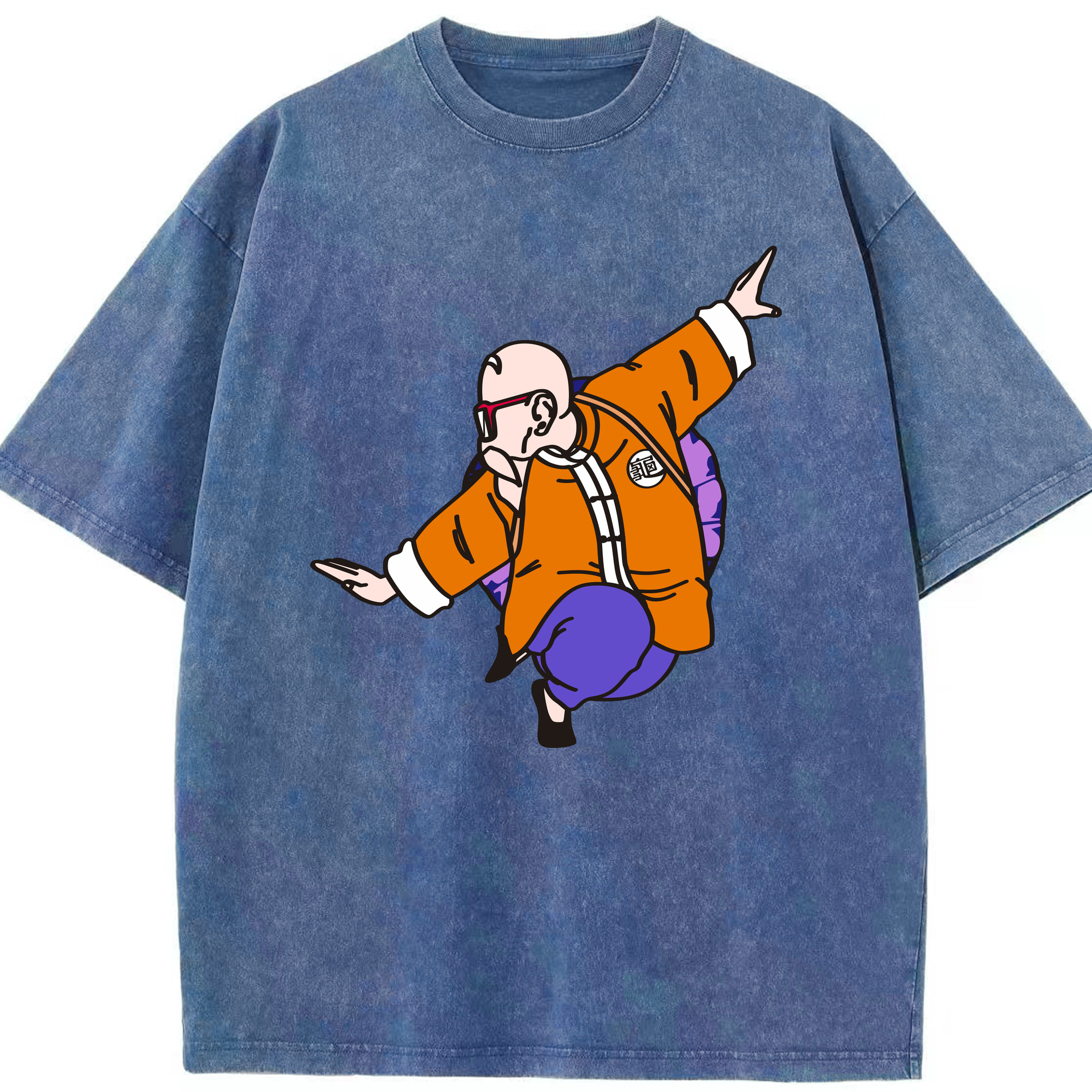 （画像用） ドラゴンボール 亀仙人（かめせんにん） DRAGON BALL Master Roshi Kame Sennin 綿100% ヴィンテージ風 半袖Tシャツ（フロントプリント）