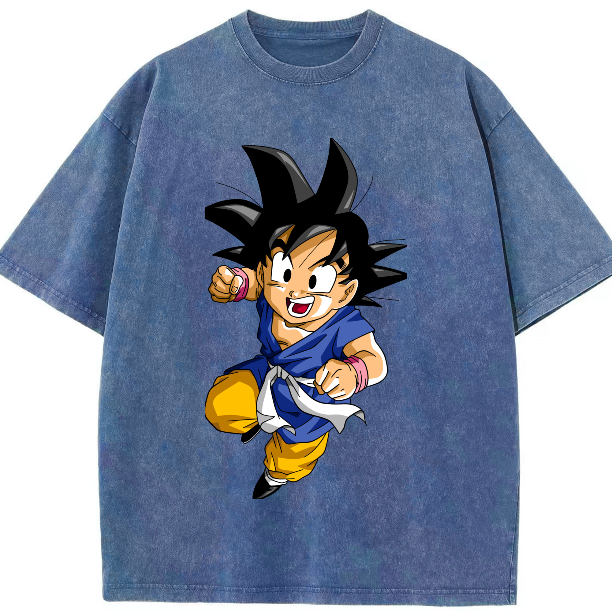 （画像用） ドラゴンボール 孫悟天 そん ごてん DRAGON BALL Son Goten 綿100% ヴィンテージ風 半袖Tシャツ（フロントプリント）
