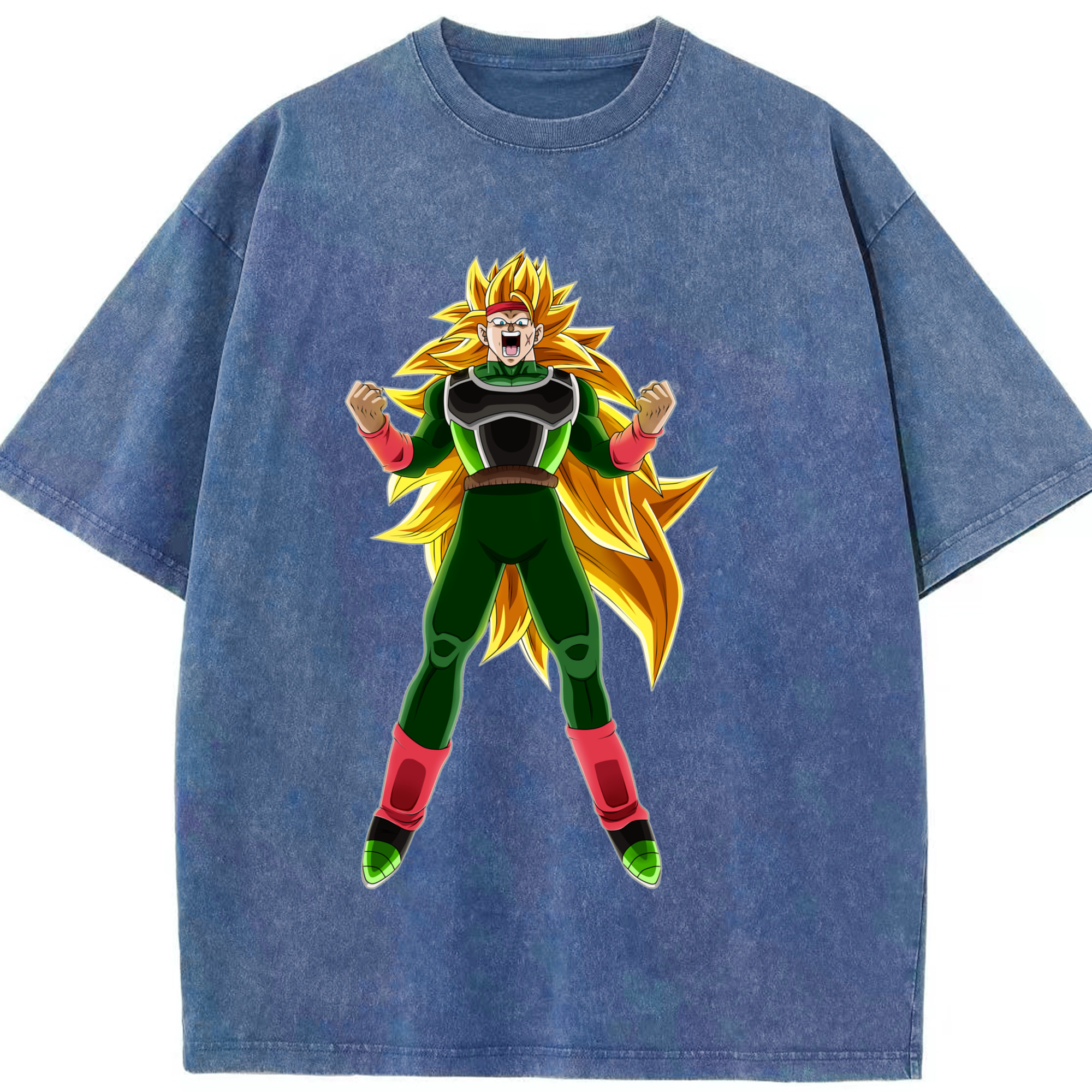 （画像用） ドラゴンボール ブロリー DRAGON BALL Broli 綿100% ヴィンテージ風 半袖Tシャツ（フロントプリント）