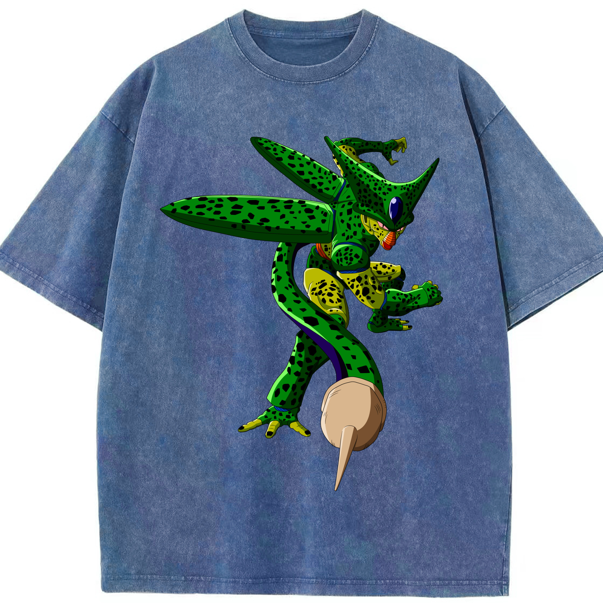 （画像用） ドラゴンボール セル DRAGON BALL Cell 綿100% ヴィンテージ風 半袖Tシャツ（フロントプリント）