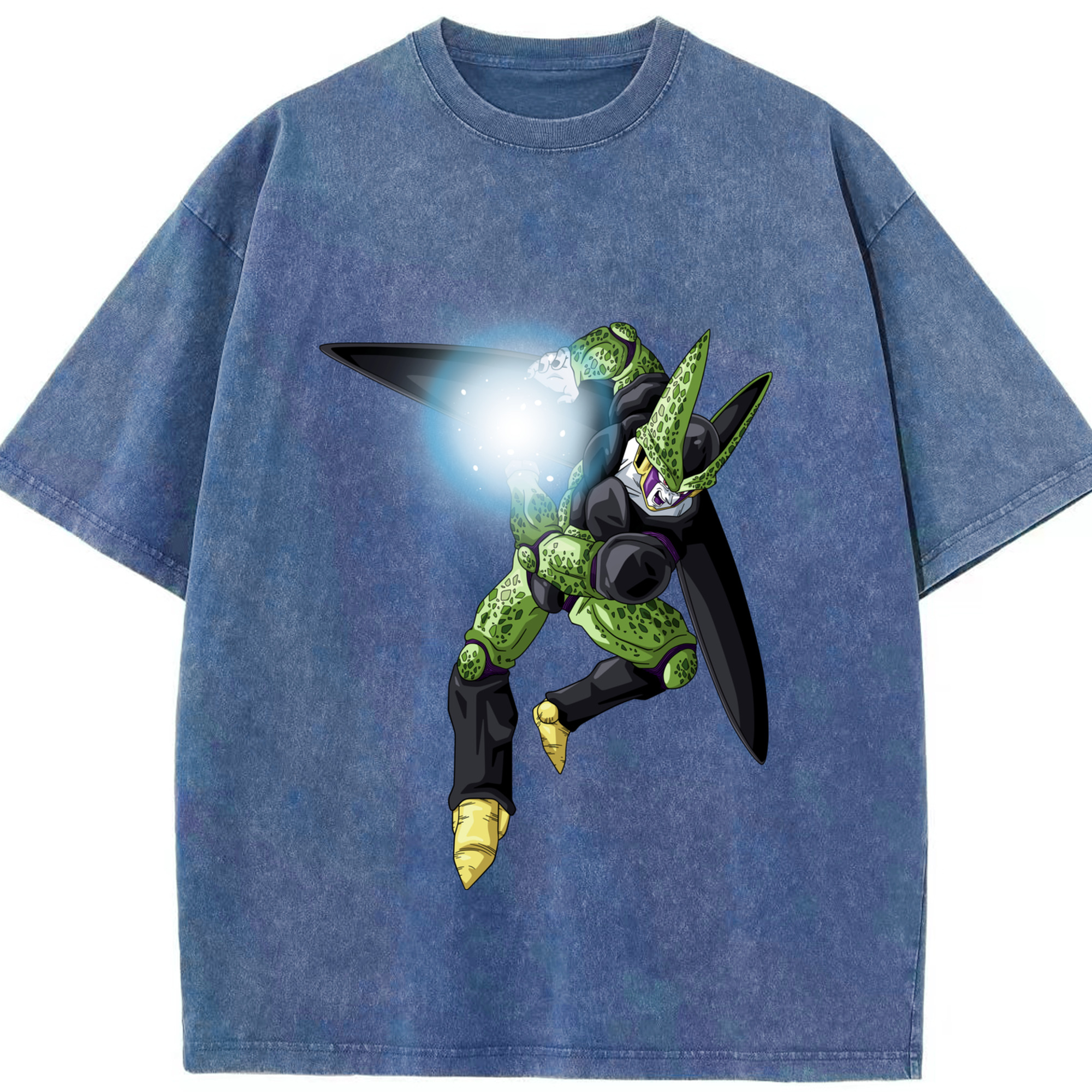 （画像用） ドラゴンボール セル DRAGON BALL Cell 綿100% ヴィンテージ風 半袖Tシャツ（フロントプリント）