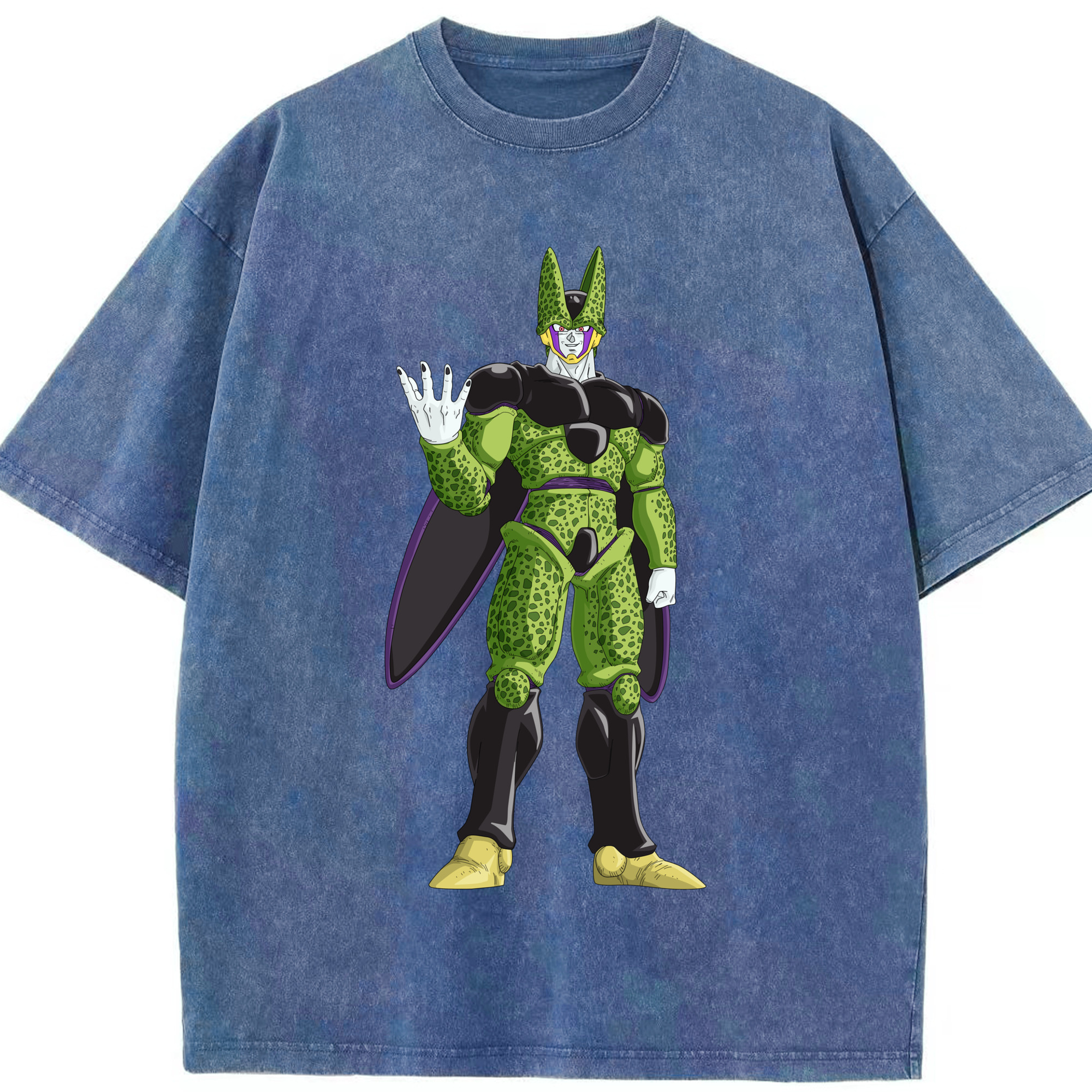 （画像用） ドラゴンボール セル DRAGON BALL Cell 綿100% ヴィンテージ風 半袖Tシャツ（フロントプリント）