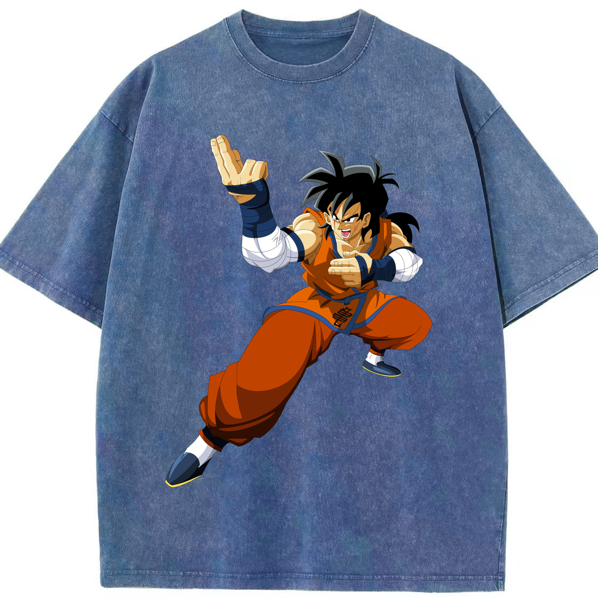 （画像用） ドラゴンボール ヤムチャ DRAGON BALL Yamcha 綿100% ヴィンテージ風 半袖Tシャツ（フロントプリント）