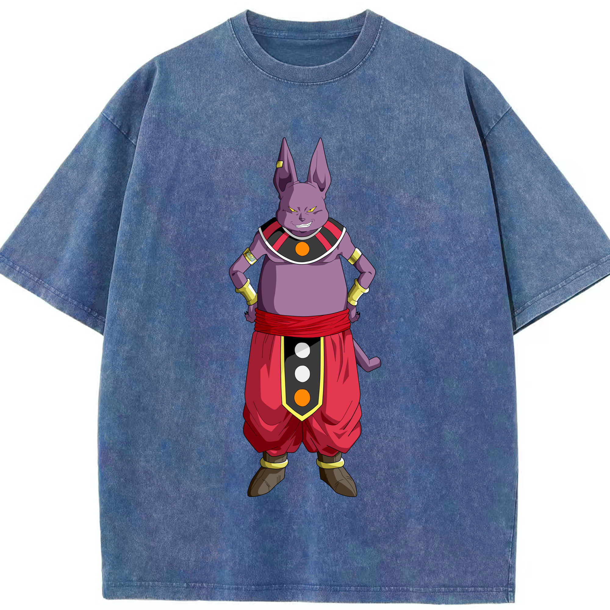 （画像用） ドラゴンボール シャンパ DRAGON BALL Champa 綿100% ヴィンテージ風 半袖Tシャツ（フロントプリント）