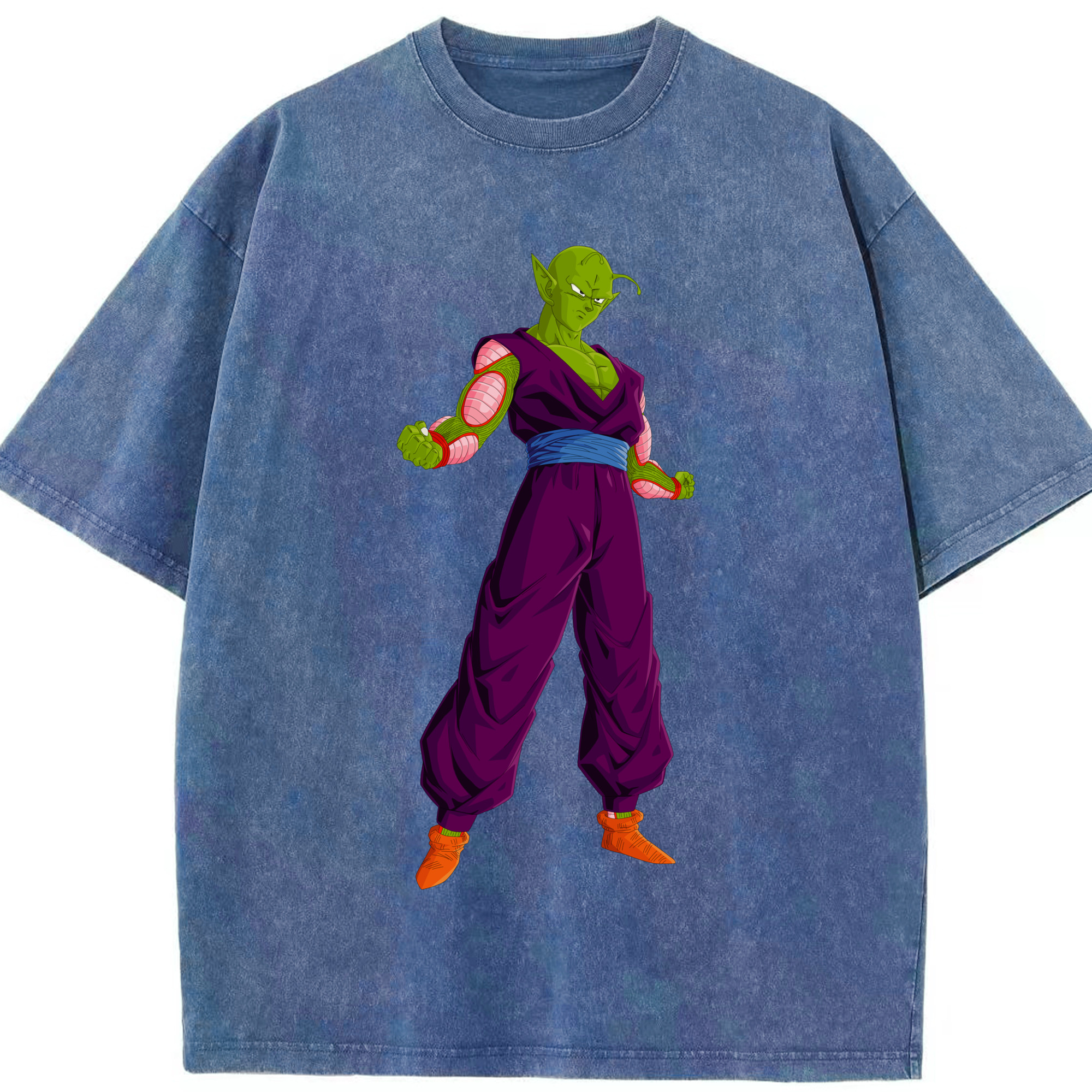 （画像用） ドラゴンボール ピッコロ DRAGON BALL Piccolo 綿100% ヴィンテージ風 半袖Tシャツ（フロントプリント）