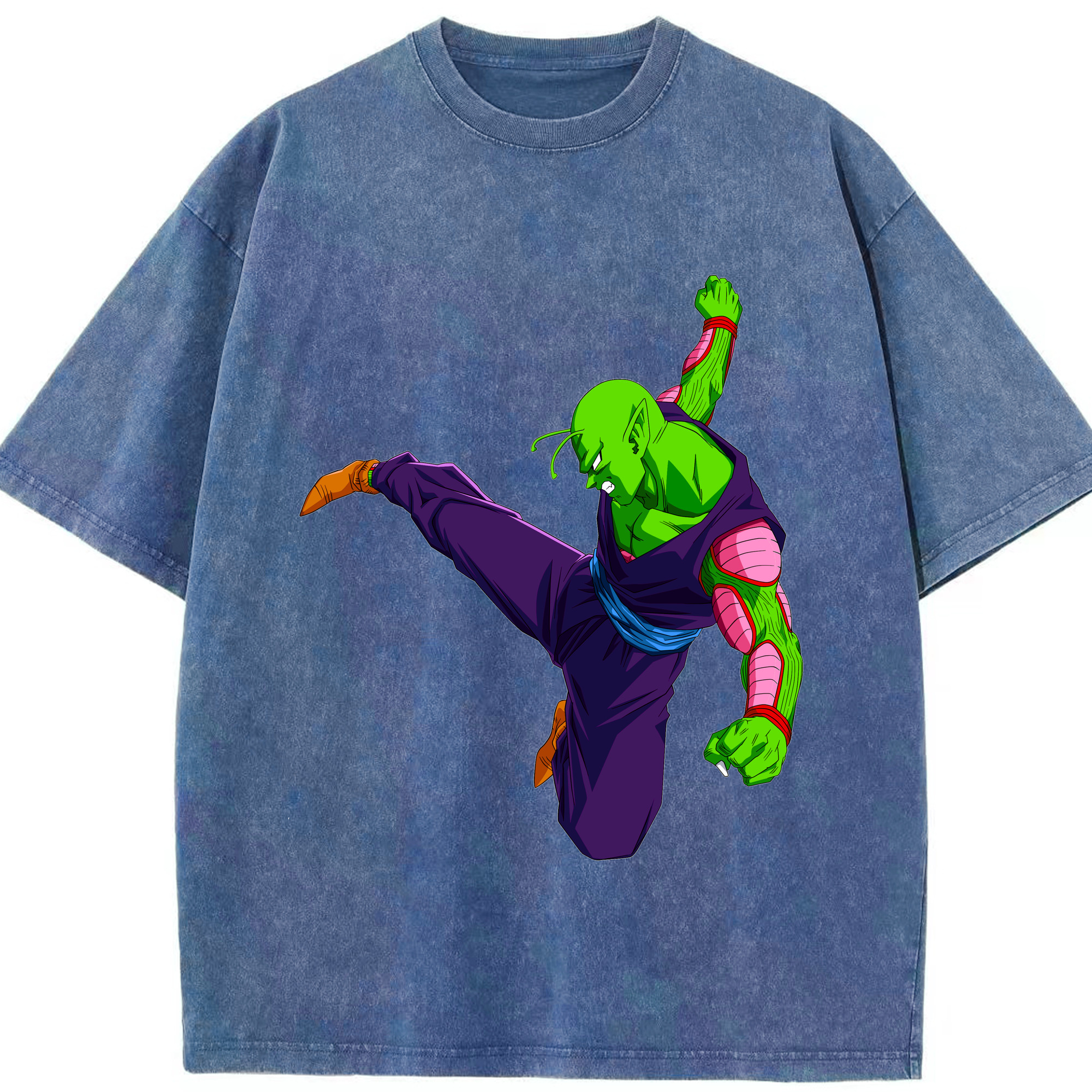 （画像用） ドラゴンボール ピッコロ DRAGON BALL Piccolo 綿100% ヴィンテージ風 半袖Tシャツ（フロントプリント）