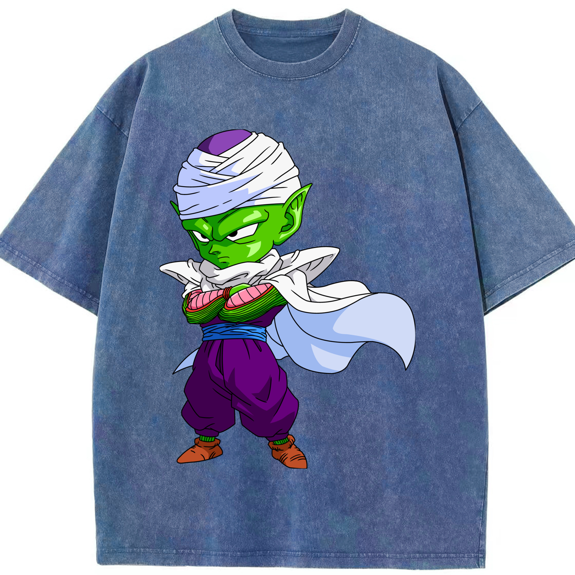 （画像用） ドラゴンボール ピッコロ DRAGON BALL Piccolo 綿100% ヴィンテージ風 半袖Tシャツ（フロントプリント）