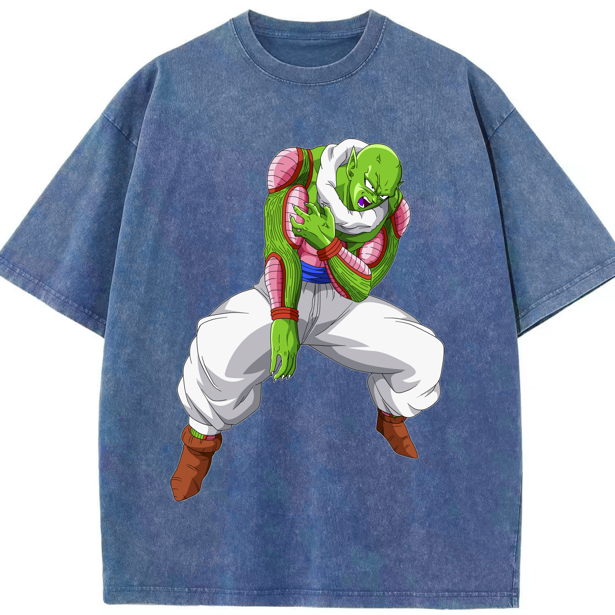 （画像用） ドラゴンボール ピッコロ DRAGON BALL Piccolo 綿100% ヴィンテージ風 半袖Tシャツ（フロントプリント）