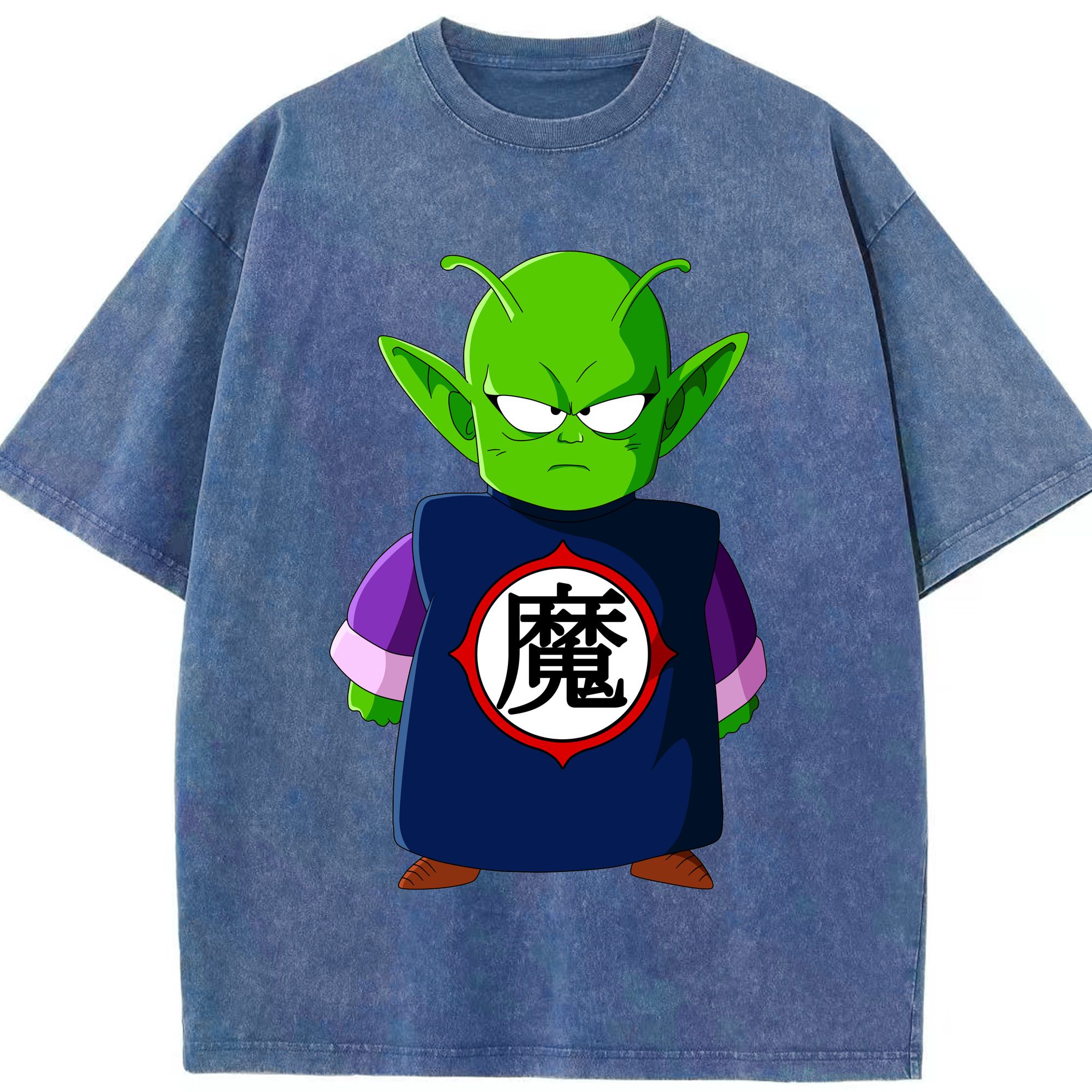 （画像用） ドラゴンボール ピッコロ DRAGON BALL Piccolo 綿100% ヴィンテージ風 半袖Tシャツ（フロントプリント）