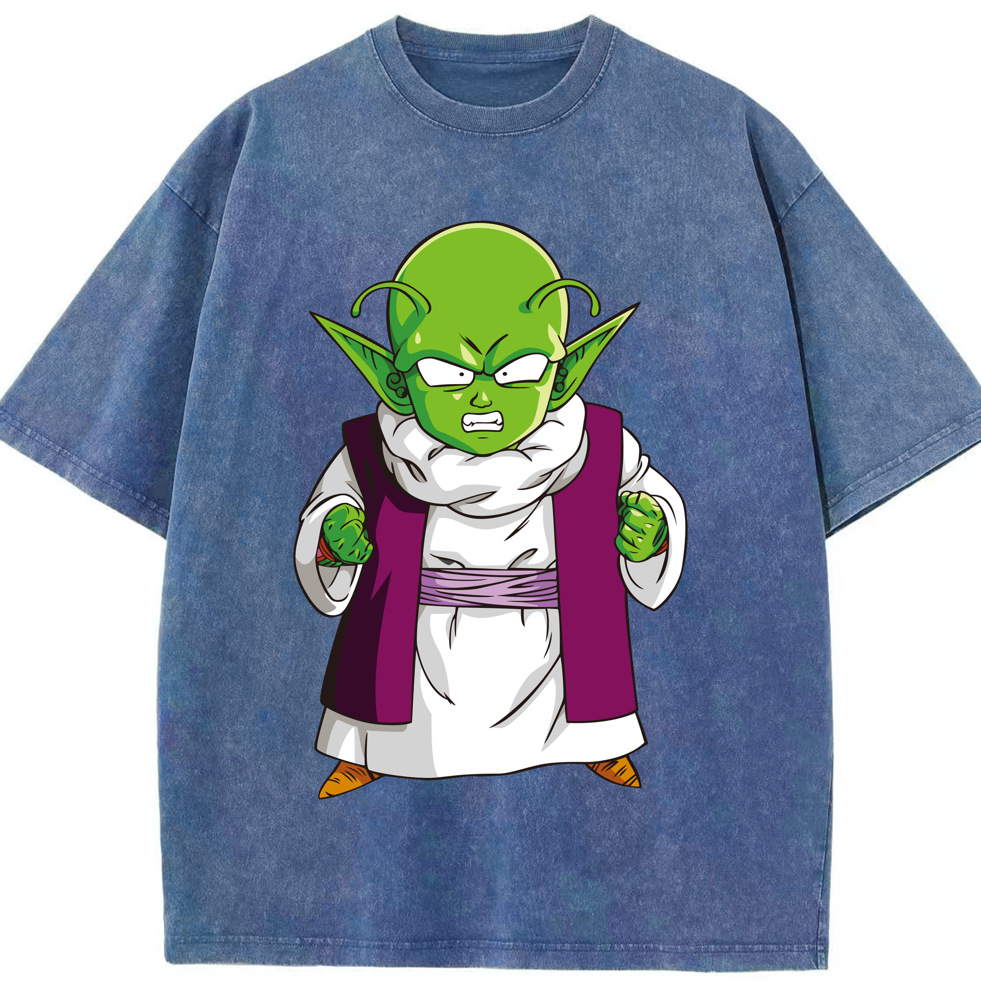 （画像用） ドラゴンボール ピッコロ DRAGON BALL Piccolo 綿100% ヴィンテージ風 半袖Tシャツ（フロントプリント）