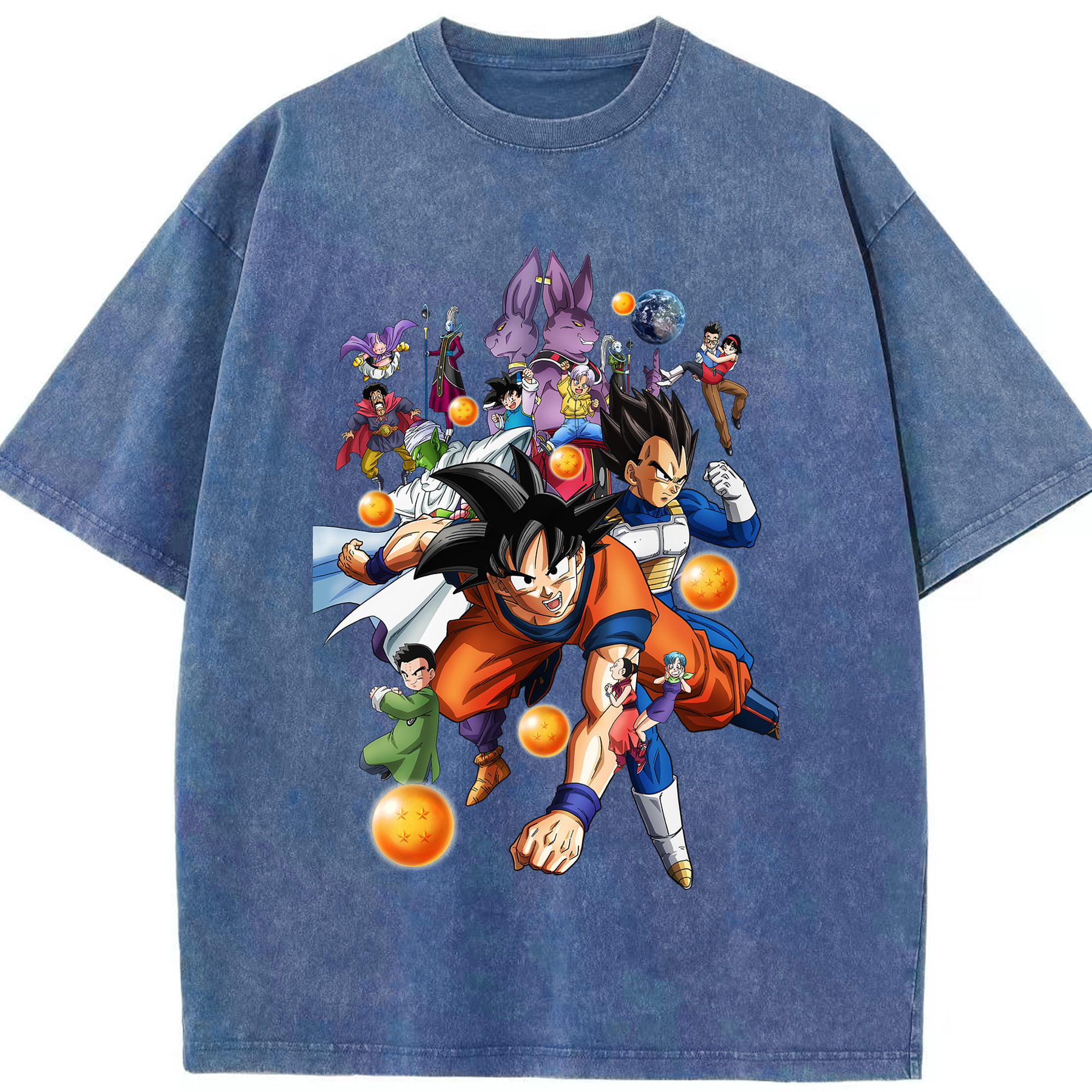 （画像用） ドラゴンボール DRAGON BALL 綿100% ヴィンテージ風 半袖Tシャツ（フロントプリント）