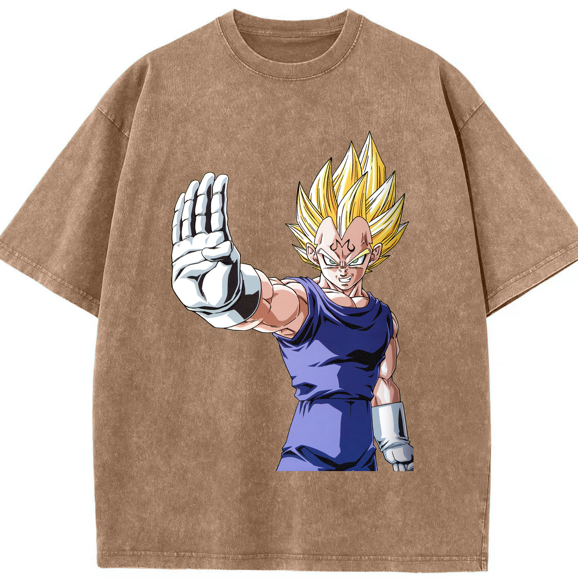 （画像用） ドラゴンボール ベジータ四世（Bejīta Yonsei）DRAGON BALL Vegeta IV 綿100% ヴィンテージ風 半袖Tシャツ（フロントプリント）