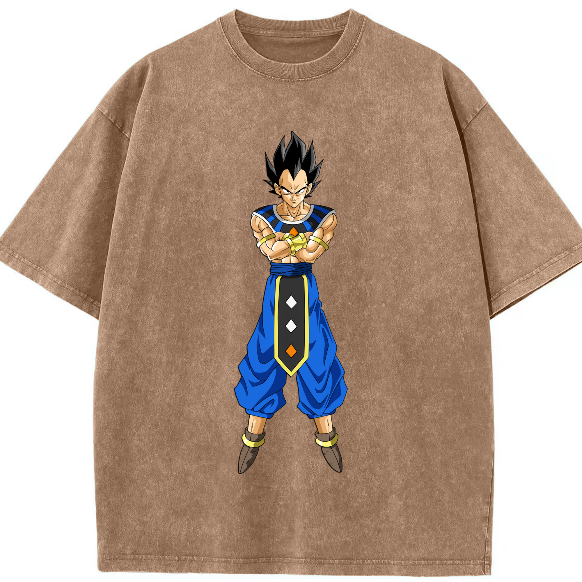（画像用） ドラゴンボール ベジータ四世（Bejīta Yonsei）DRAGON BALL Vegeta IV 綿100% ヴィンテージ風 半袖Tシャツ（フロントプリント）