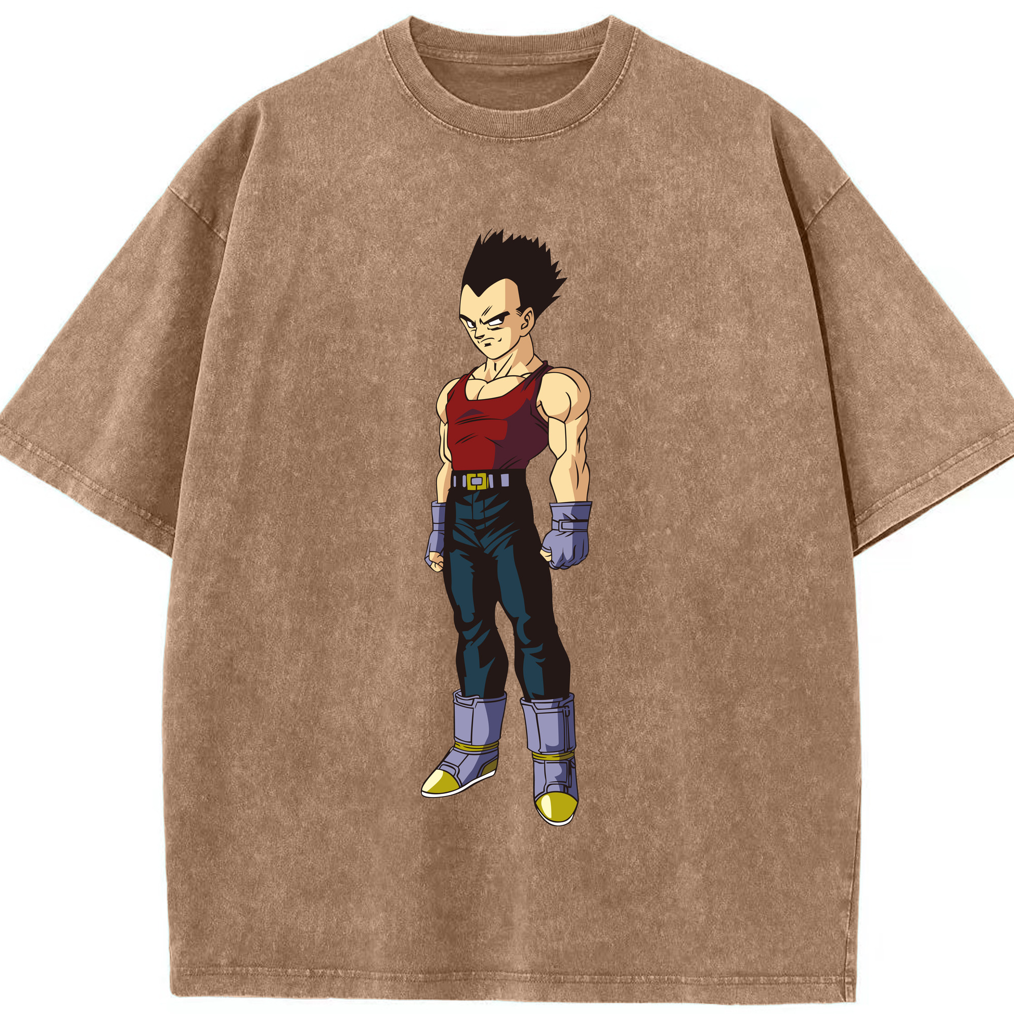 （画像用） ドラゴンボール ベジータ四世（Bejīta Yonsei）DRAGON BALL Vegeta IV 綿100% ヴィンテージ風 半袖Tシャツ（フロントプリント）