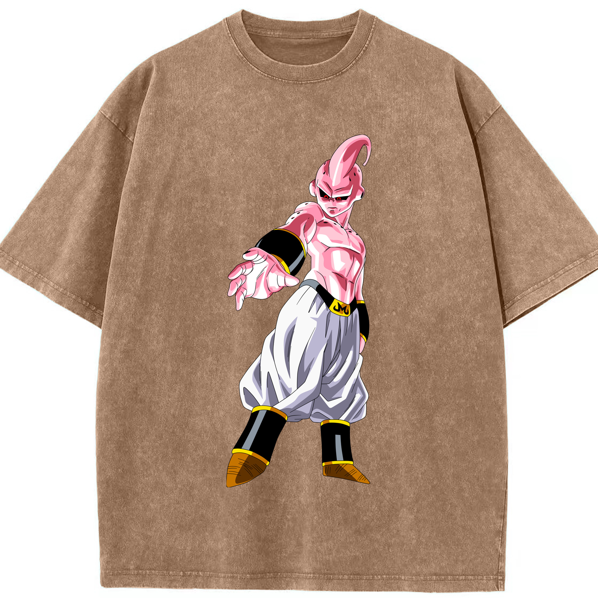 （画像用） ドラゴンボール 魔人ブウ DRAGON BALL Majin Buu 綿100% ヴィンテージ風 半袖Tシャツ（フロントプリント）