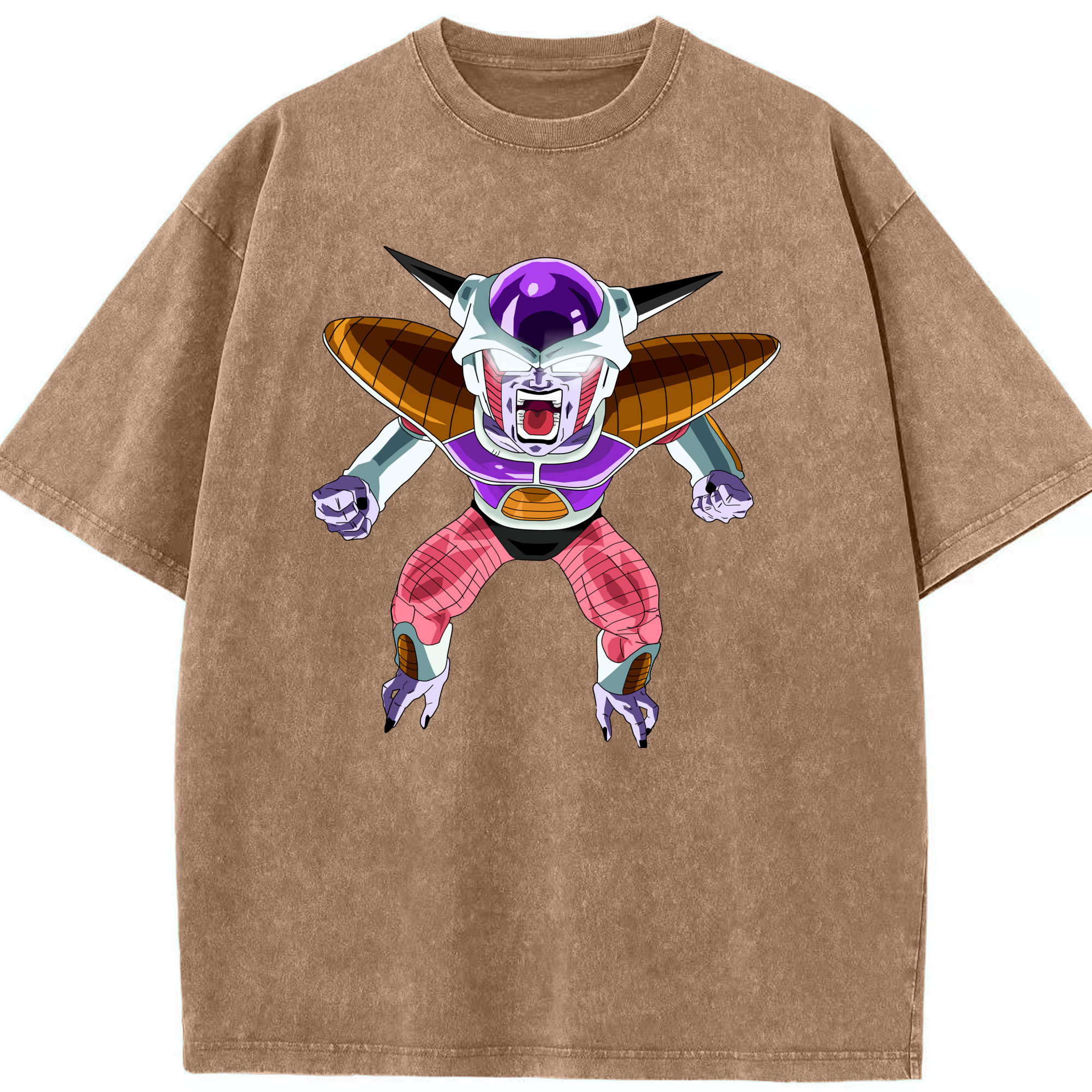 （画像用） ドラゴンボール フリーザ DRAGON BALL Frieza 綿100% ヴィンテージ風 半袖Tシャツ（フロントプリント）
