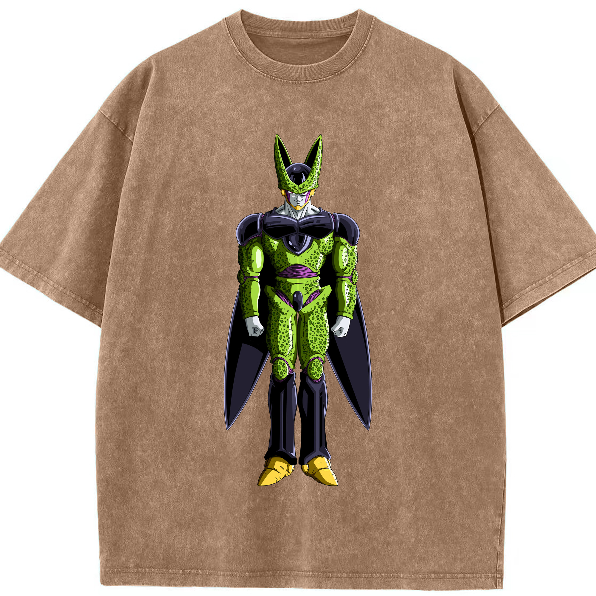 （画像用） ドラゴンボール セル DRAGON BALL Cell 綿100% ヴィンテージ風 半袖Tシャツ（フロントプリント）