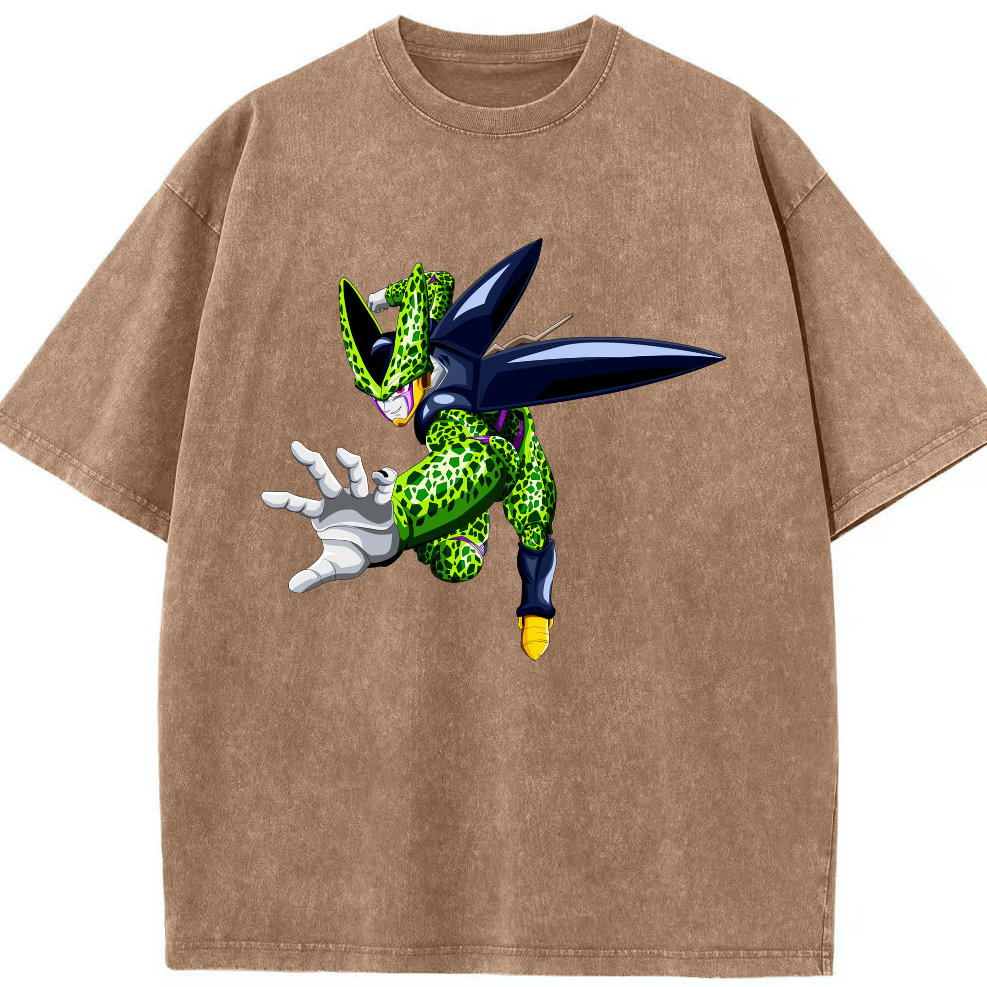 （画像用） ドラゴンボール セル DRAGON BALL Cell 綿100% ヴィンテージ風 半袖Tシャツ（フロントプリント）