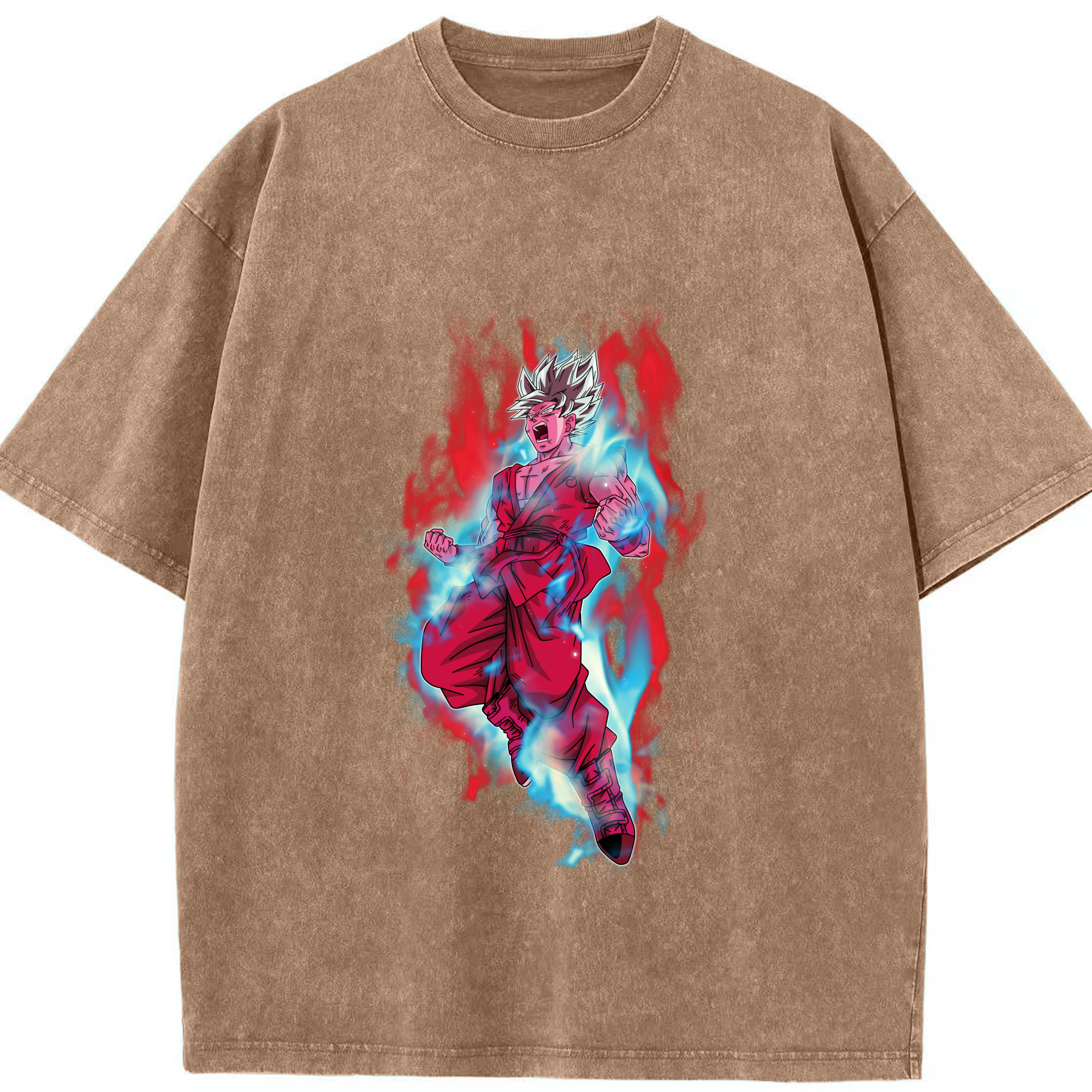 （画像用） ドラゴンボール 孫悟空（そん ごくう）Son Goku カカロット DRAGON BALL Kakarotto 綿100% ヴィンテージ風 半袖Tシャツ（フロントプリント）