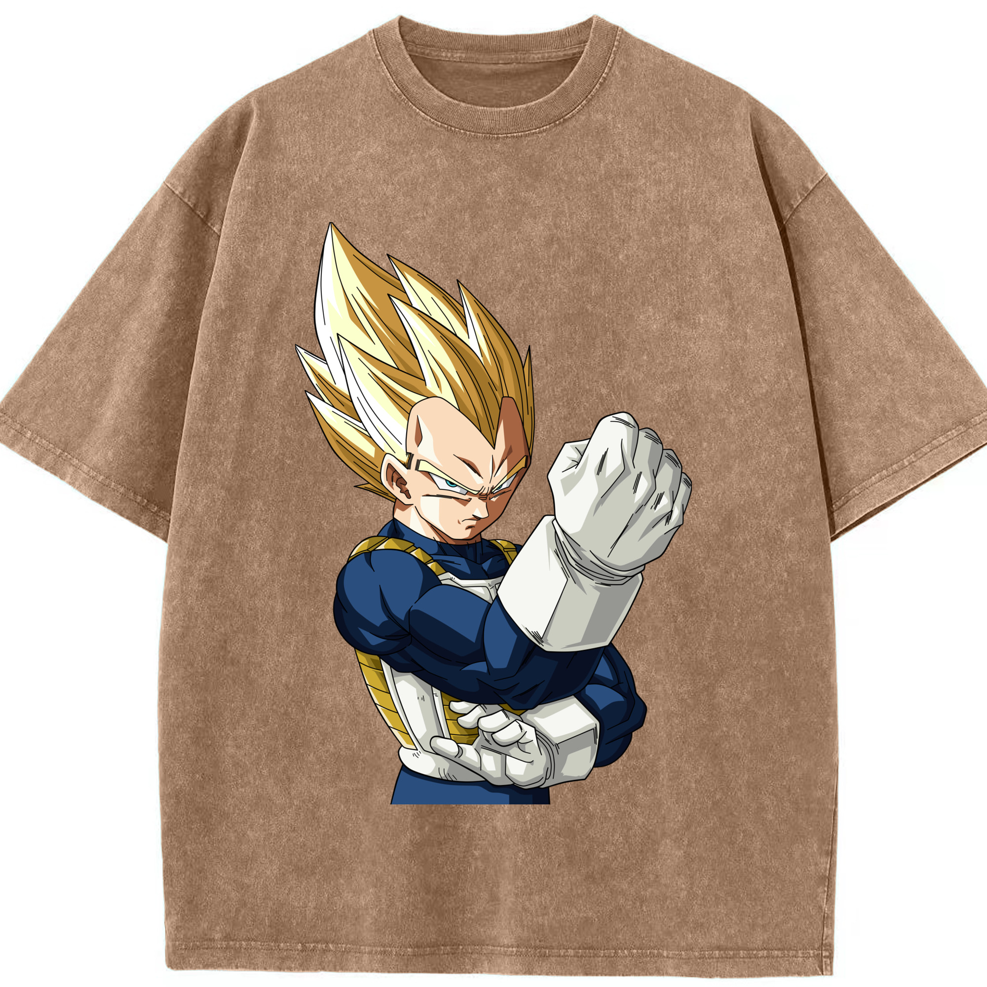 （画像用） ドラゴンボール ベジータ四世（Bejīta Yonsei）DRAGON BALL Vegeta IV 綿100% ヴィンテージ風 半袖Tシャツ（フロントプリント）