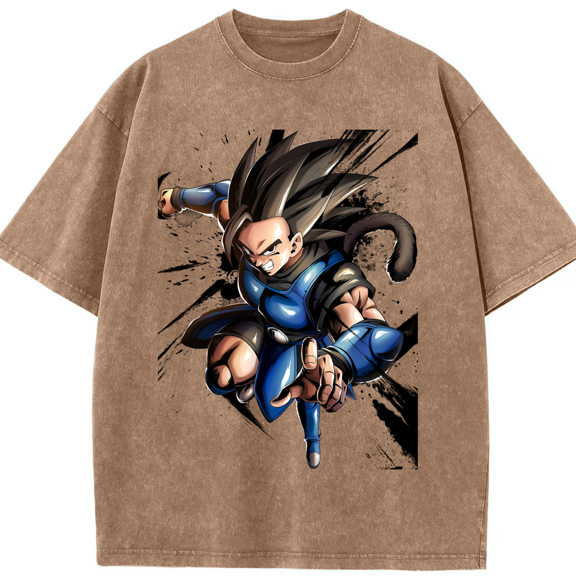 （画像用） ドラゴンボール ベジータ四世（Bejīta Yonsei）DRAGON BALL Vegeta IV 綿100% ヴィンテージ風 半袖Tシャツ（フロントプリント）