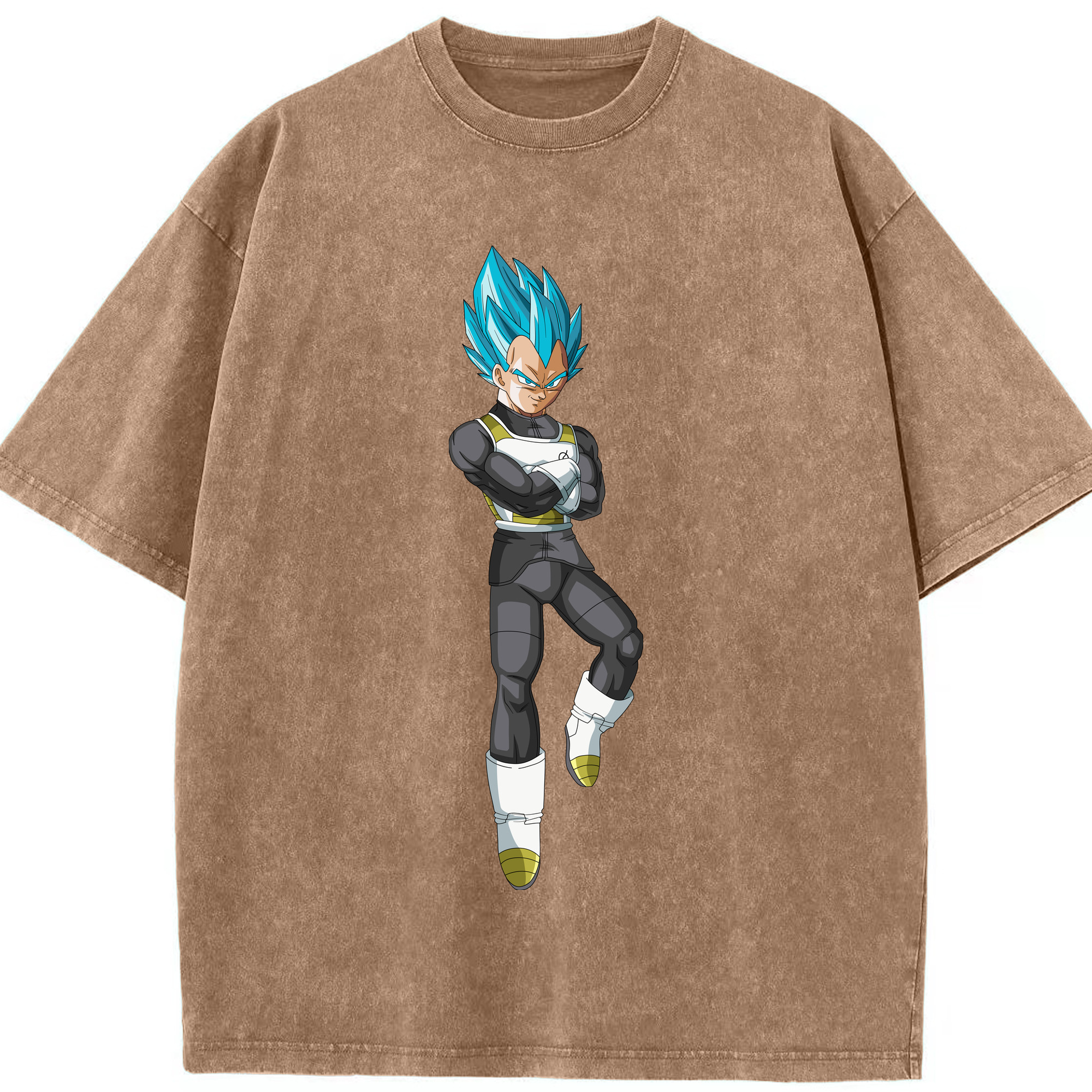 （画像用） ドラゴンボール ベジータ四世（Bejīta Yonsei）DRAGON BALL Vegeta IV 綿100% ヴィンテージ風 半袖Tシャツ（フロントプリント）