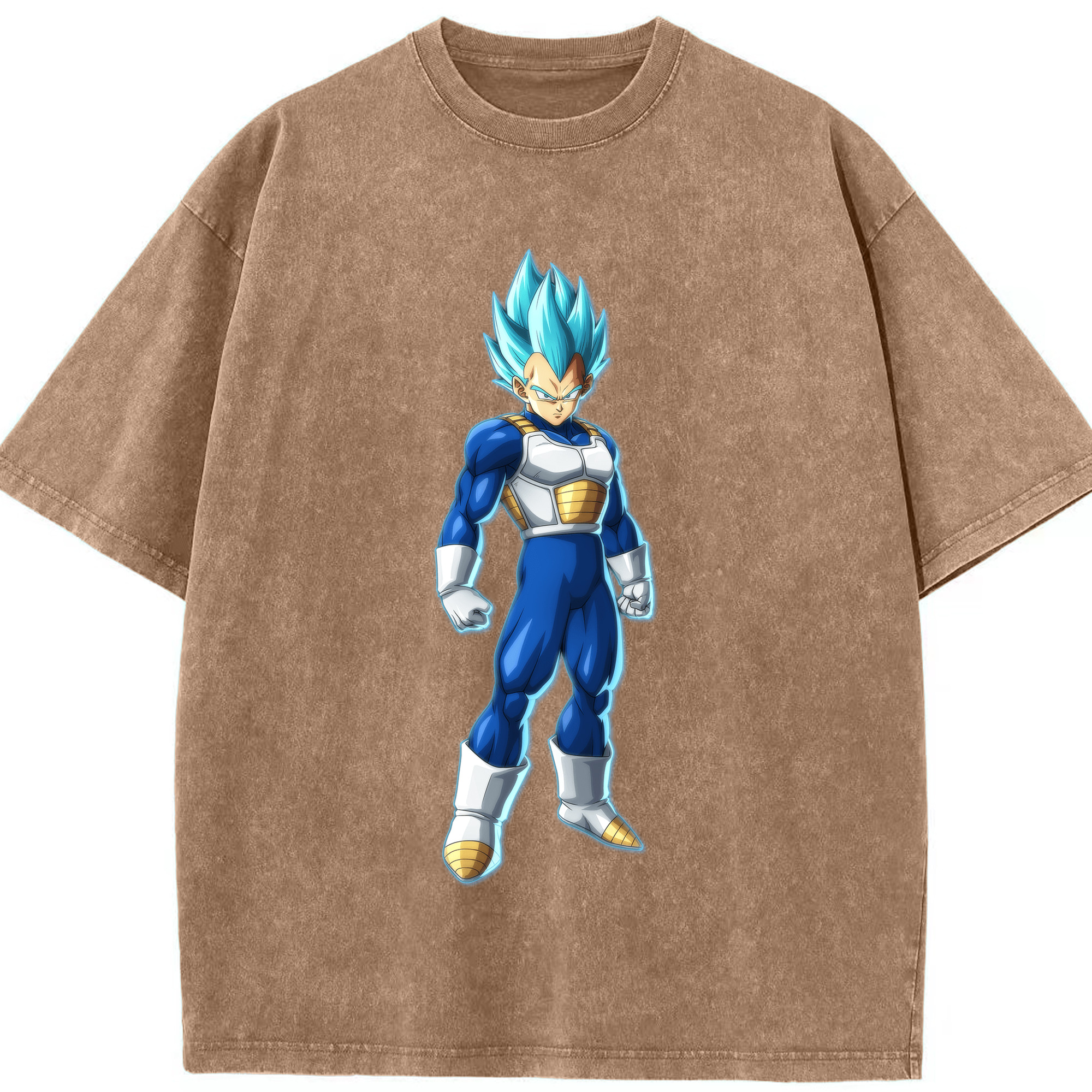 （画像用） ドラゴンボール ベジータ四世（Bejīta Yonsei）DRAGON BALL Vegeta IV 綿100% ヴィンテージ風 半袖Tシャツ（フロントプリント）