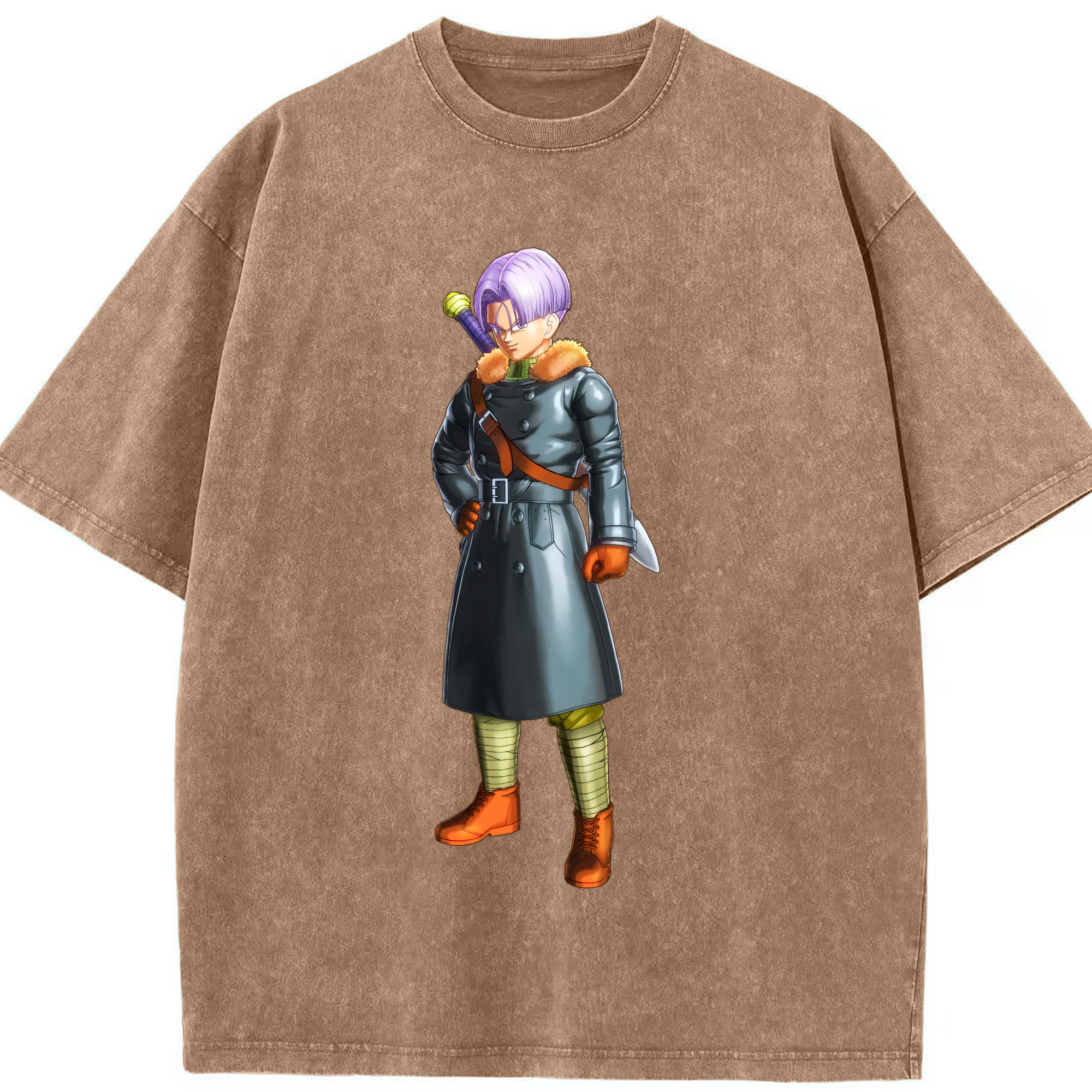 （画像用） ドラゴンボール トランクス（Torankusu）DRAGON BALL Trunks 綿100% ヴィンテージ風 半袖Tシャツ（フロントプリント）