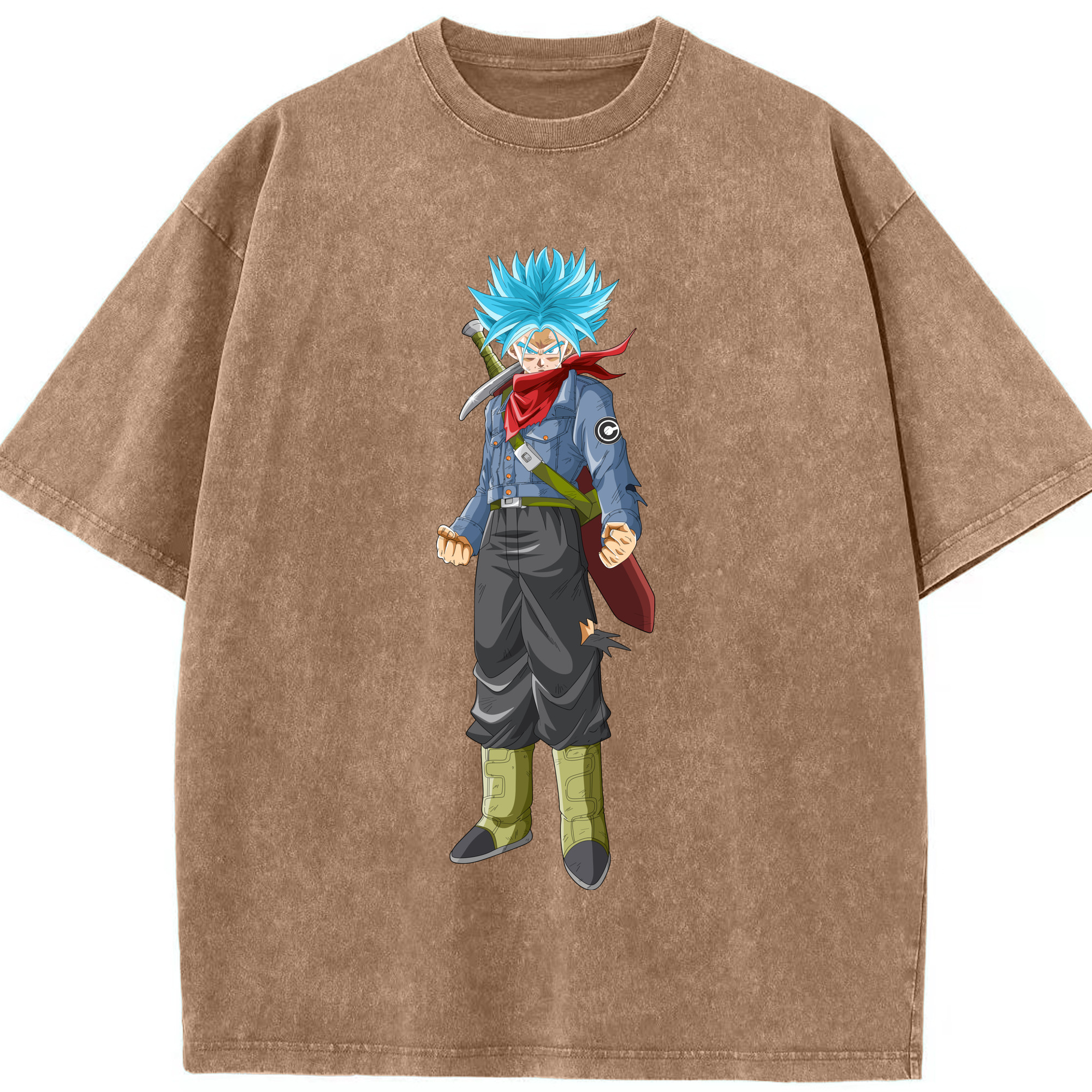 （画像用） ドラゴンボール トランクス（Torankusu）DRAGON BALL Trunks 綿100% ヴィンテージ風 半袖Tシャツ（フロントプリント）