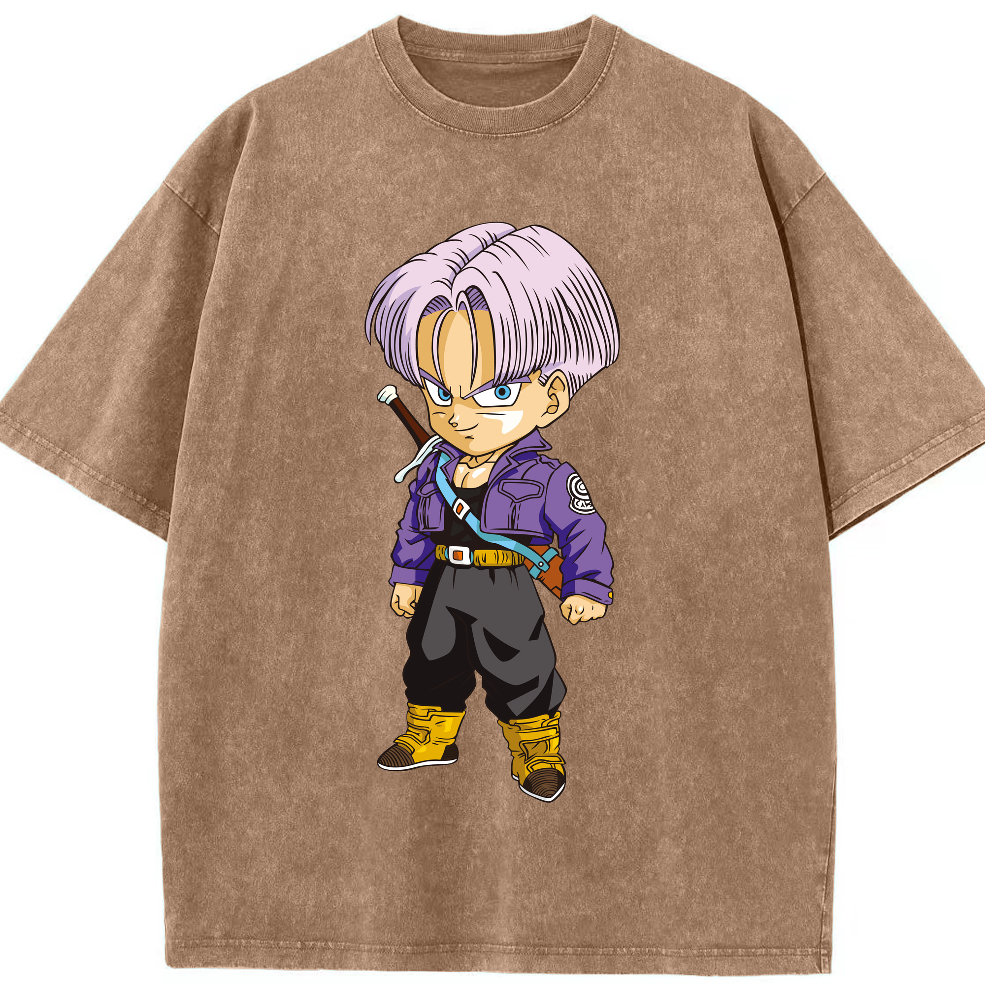 （画像用） ドラゴンボール トランクス（Torankusu）DRAGON BALL Trunks 綿100% ヴィンテージ風 半袖Tシャツ（フロントプリント）